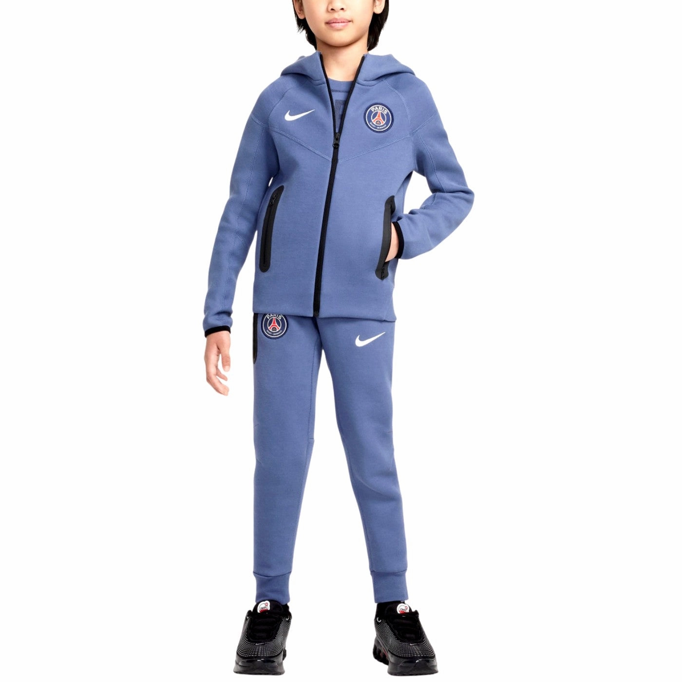 Kids - PSG Tech Fleece presentation soccer tracksuit 2025/26 - Nike Compression Engineered