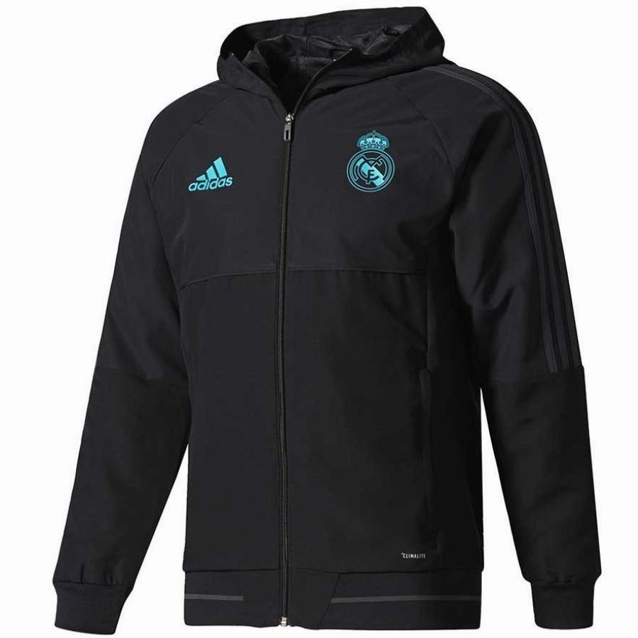 passion venue Active Performance Kids - Real Madrid Black Presentation Soccer jacket 2017/18 - Adidas