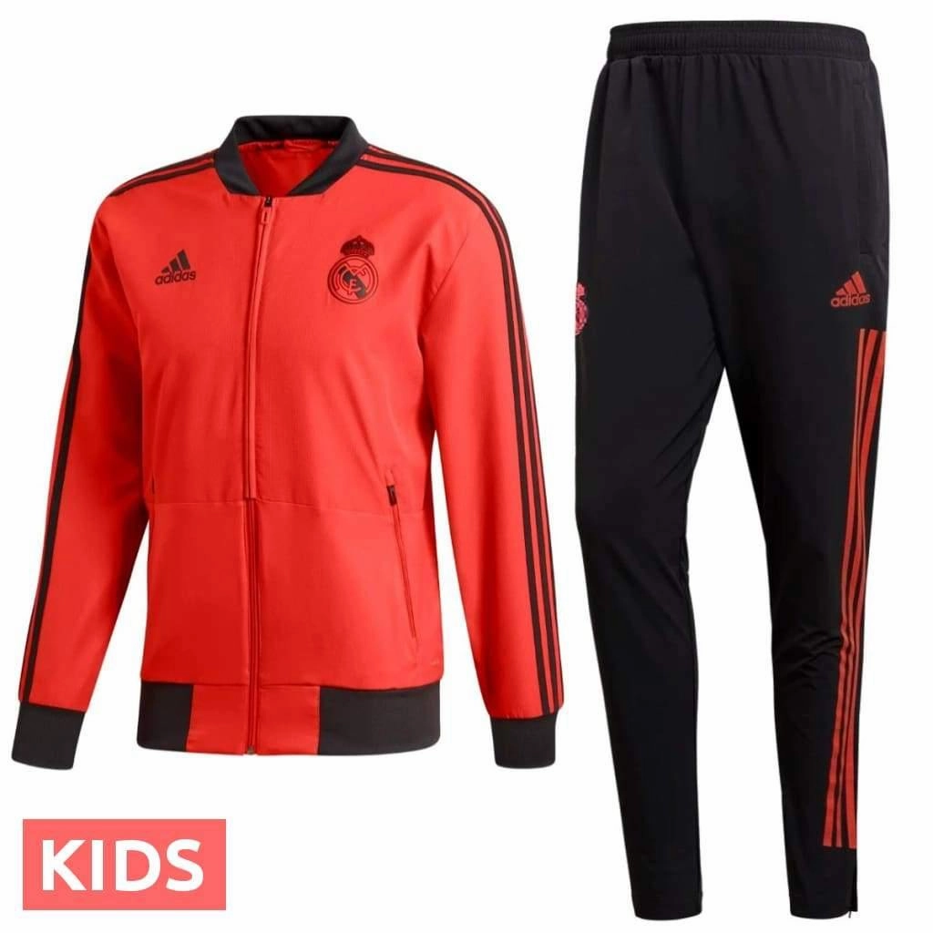 Kids - Real Madrid training presentation soccer tracksuit UCL 2018/19 - Adidas Dynamic Flex Panels