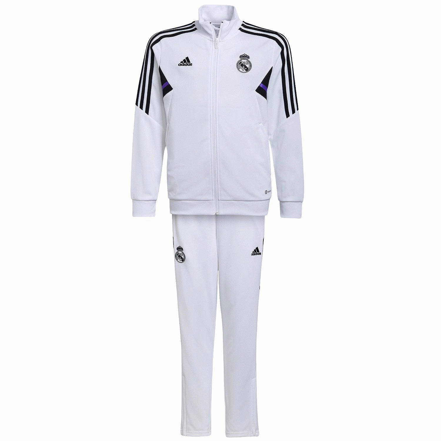 size Animal Print Kids - Real Madrid white training presentation tracksuit 2022/23 - Adidas