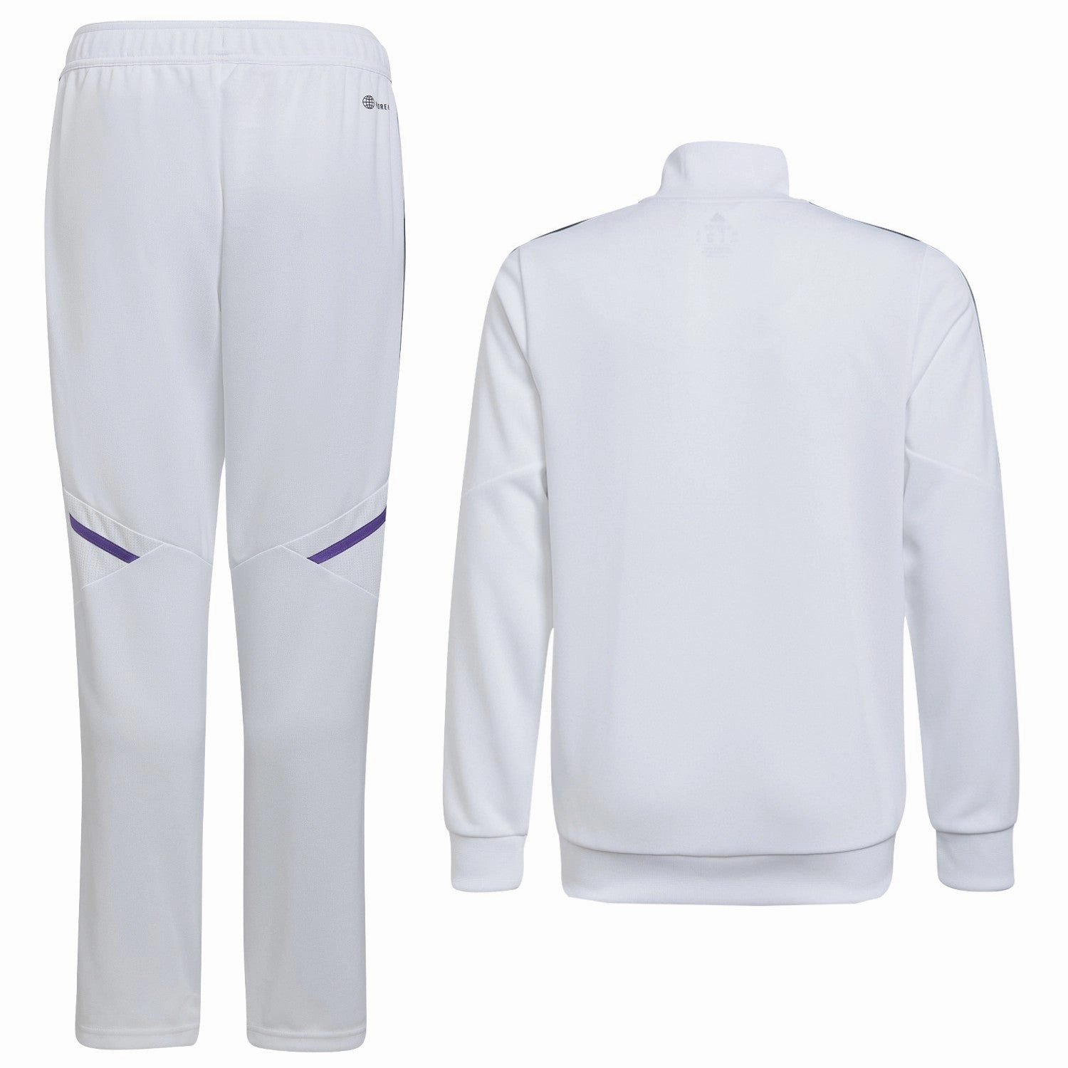 Kids - Real Madrid white training presentation tracksuit 2022/23 - Adidas Athletic Wear Signature