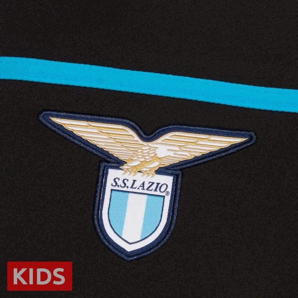 Loose Fit Temperature Regulation Tech Kids - SS Lazio black training technical soccer tracksuit 2018/19 - Macron