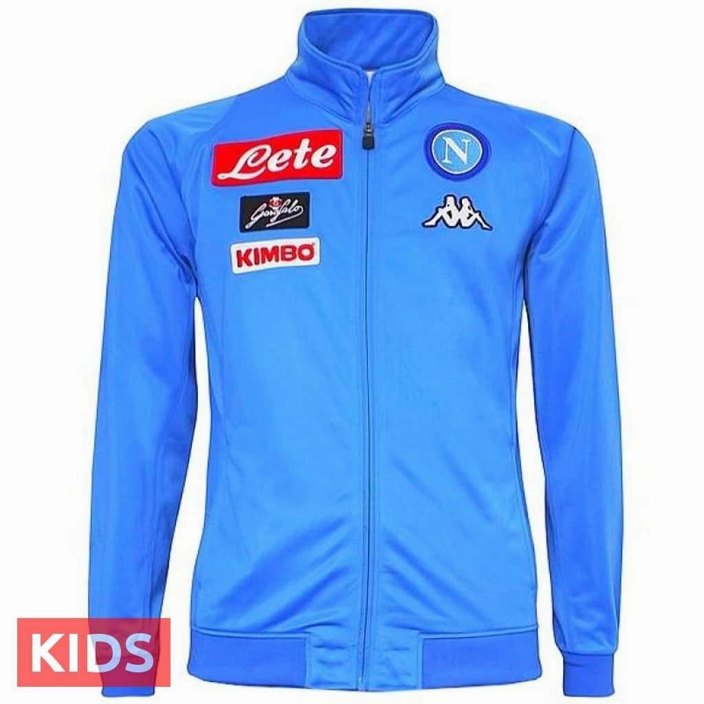 Kids - SSC Napoli light blue training Soccer Tracksuit 2016/17 - Kappa Abrasion-resistant