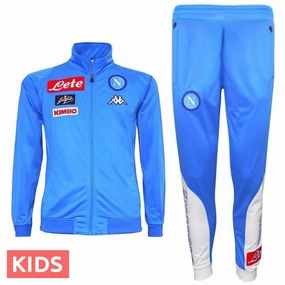 Kids - SSC Napoli light blue training Soccer Tracksuit 2016/17 - Kappa ChafeResistantEdging
