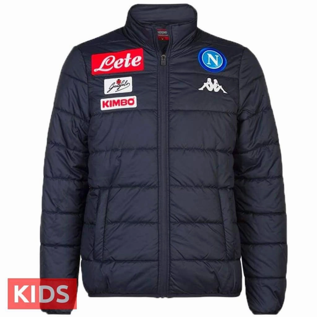 Kids - SSC Napoli soccer training/presentation bomber jacket 2018/19 - Kappa Sporty Chic Fitness Clothing