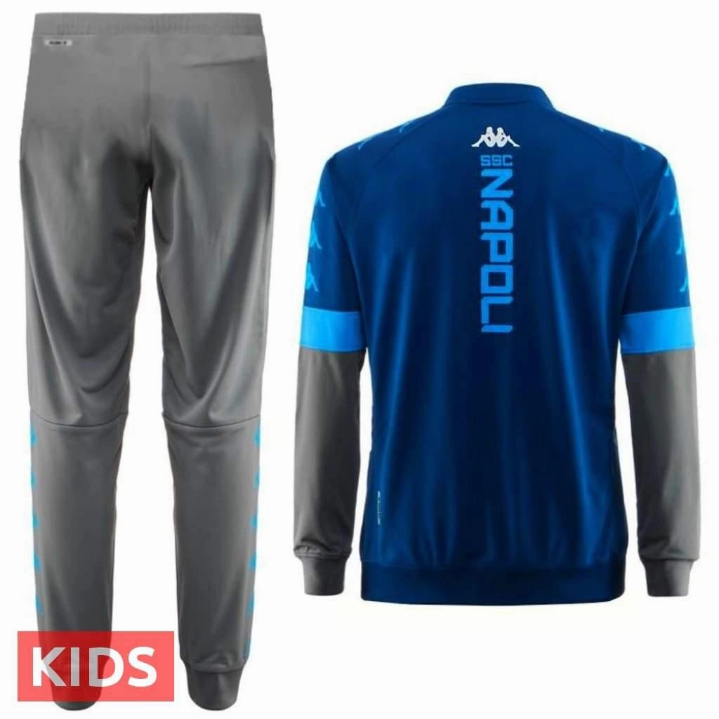 Kids - SSC Napoli UCL presentation soccer tracksuit 2019/20 - Kappa Movement Apparel