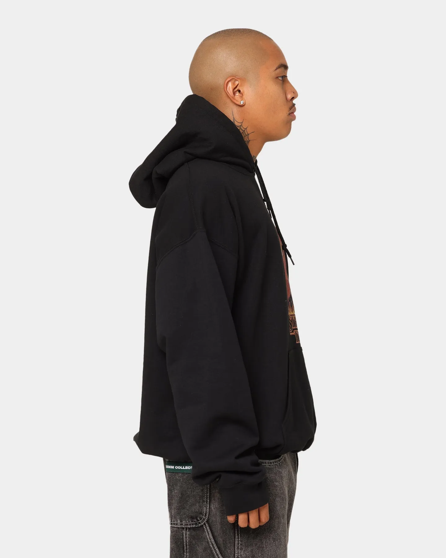 Goat Crew X Stranger Things Metal Hoodie Black Highlighter Urban Detail