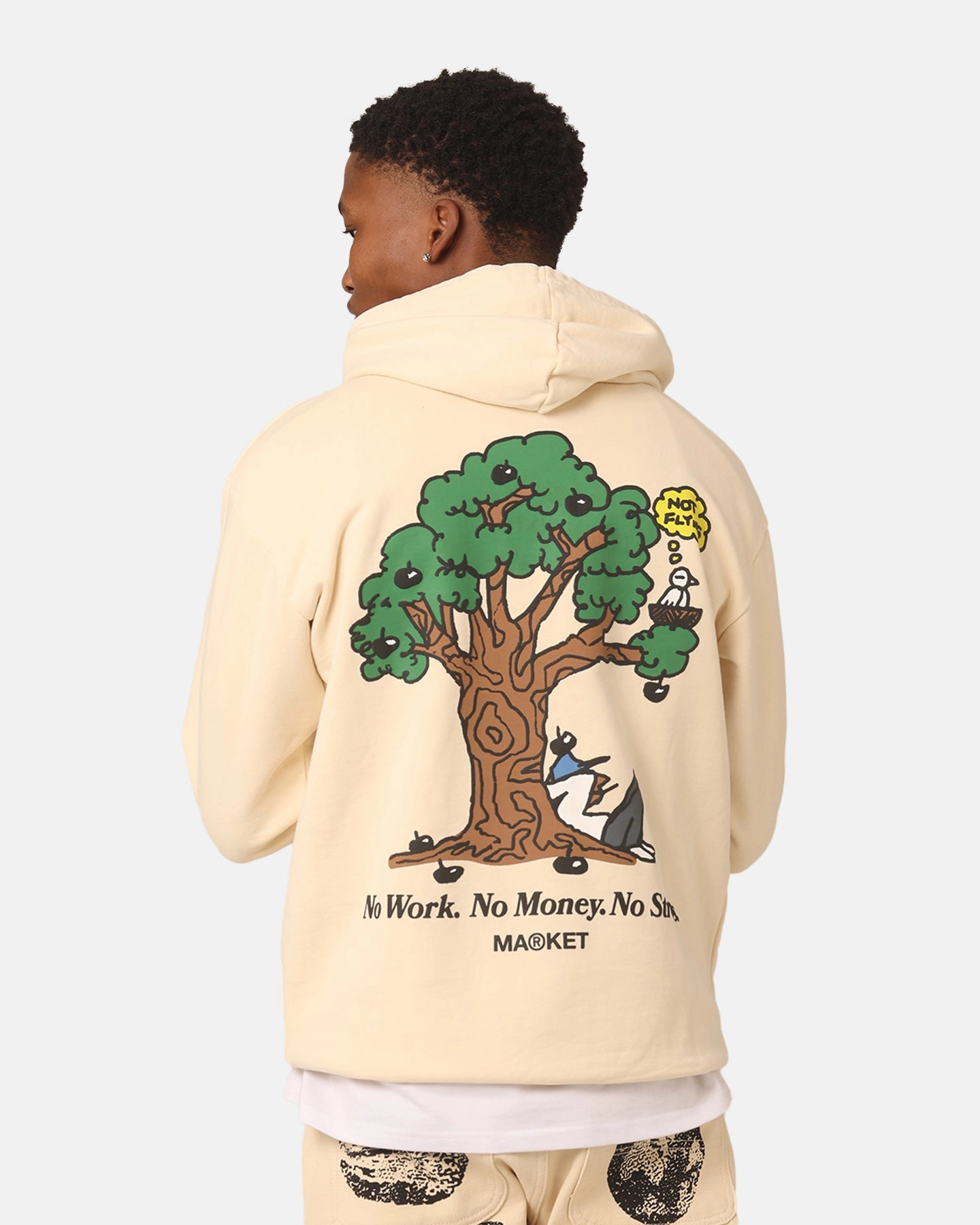 Market Just Do Nothing Hoodie Ecru runway show Compact Packability