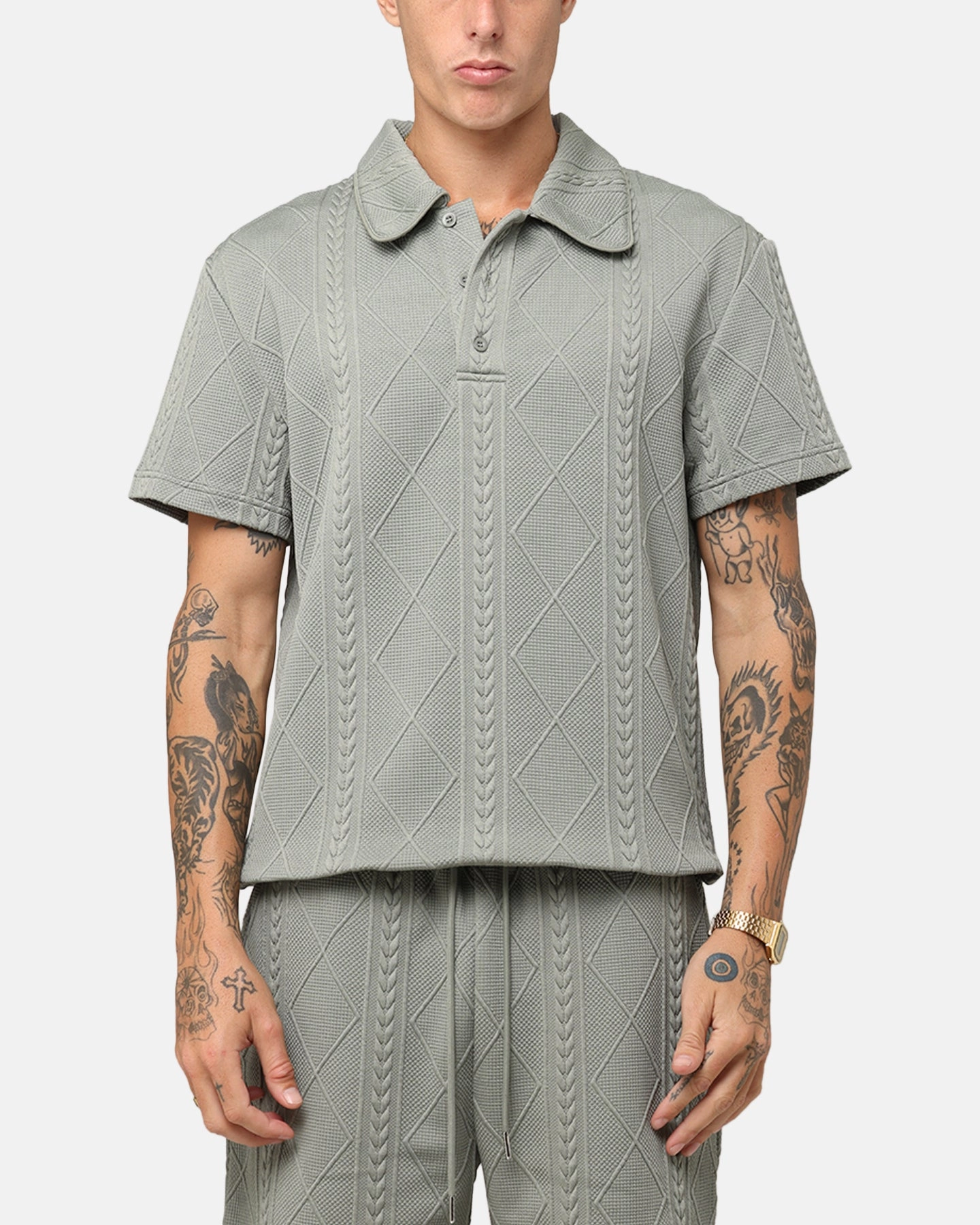 Clubhouse Ready XXIII Danny Knit Polo Shirt Olive