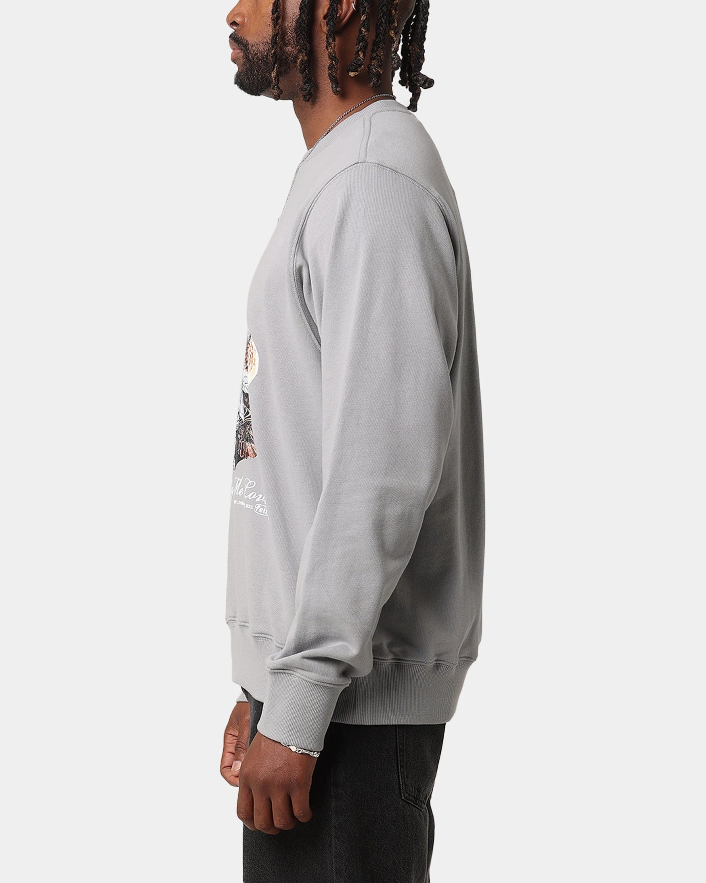 Felt Duck Love Crewneck Sweater Grey Perfect Warmth