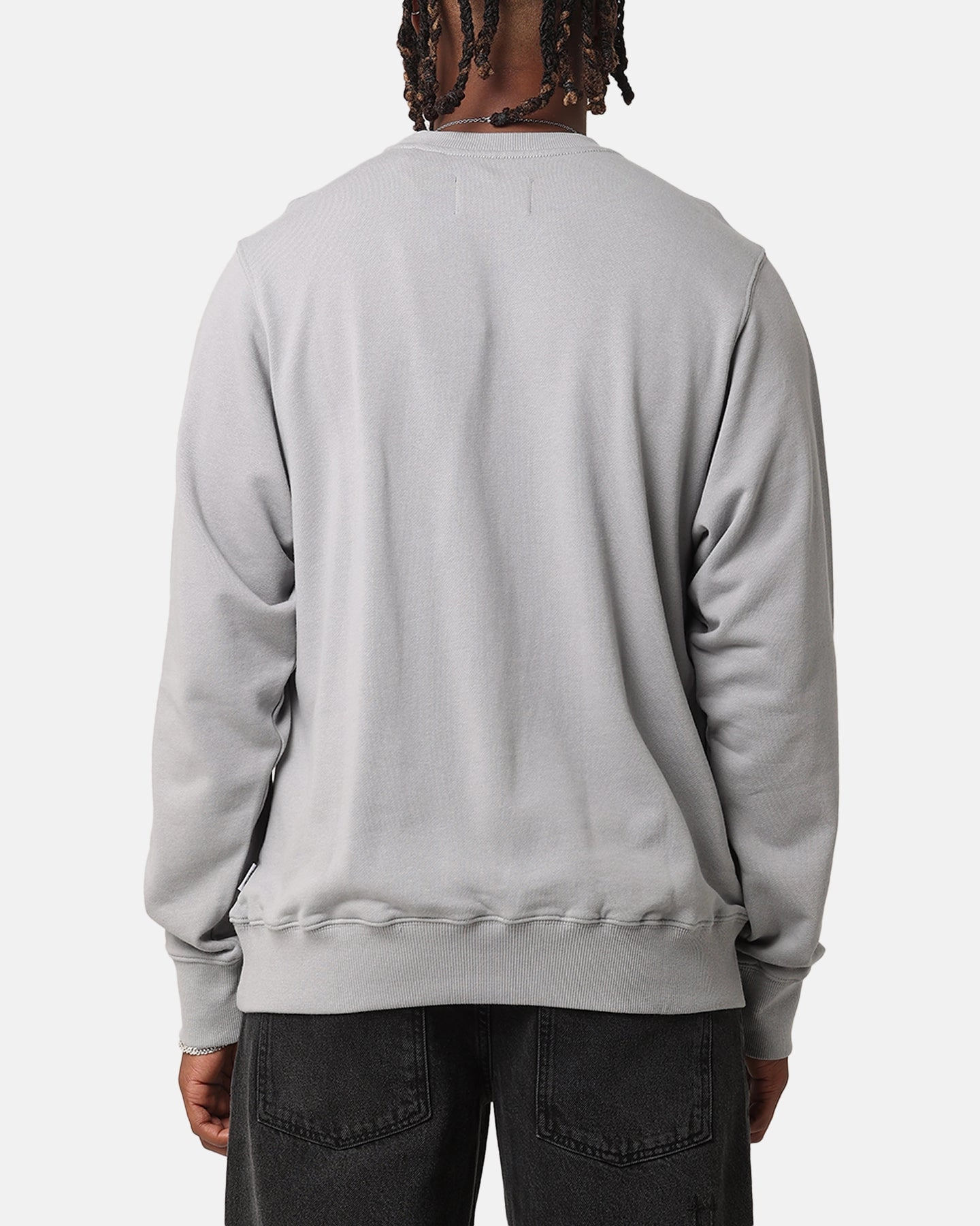 Cozy And Warm Felt Duck Love Crewneck Sweater Grey