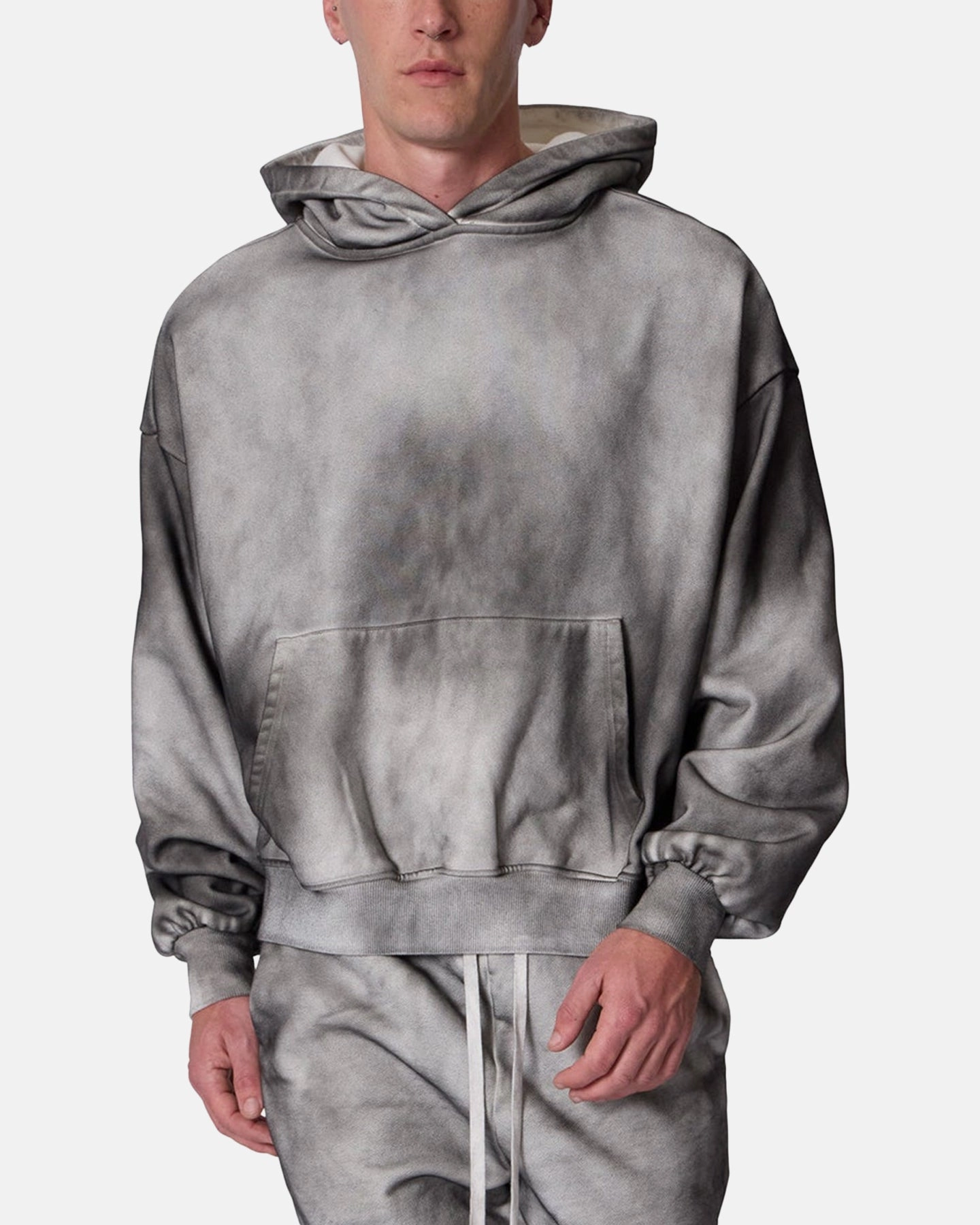 MNML Optic Graded Hoodie Black suitable for city tours Adjustable Hem System