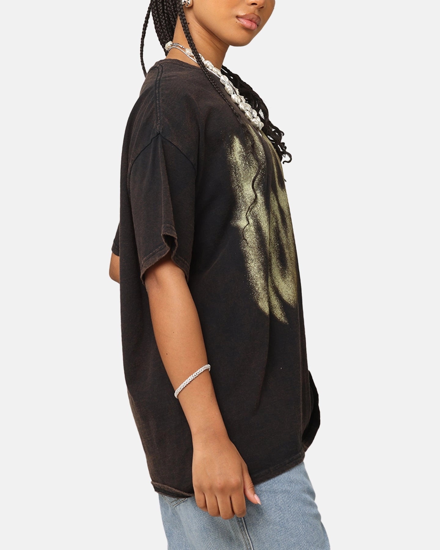 Korn Logo Noise T-Shirt Black Vintage Fashion-Forward Look