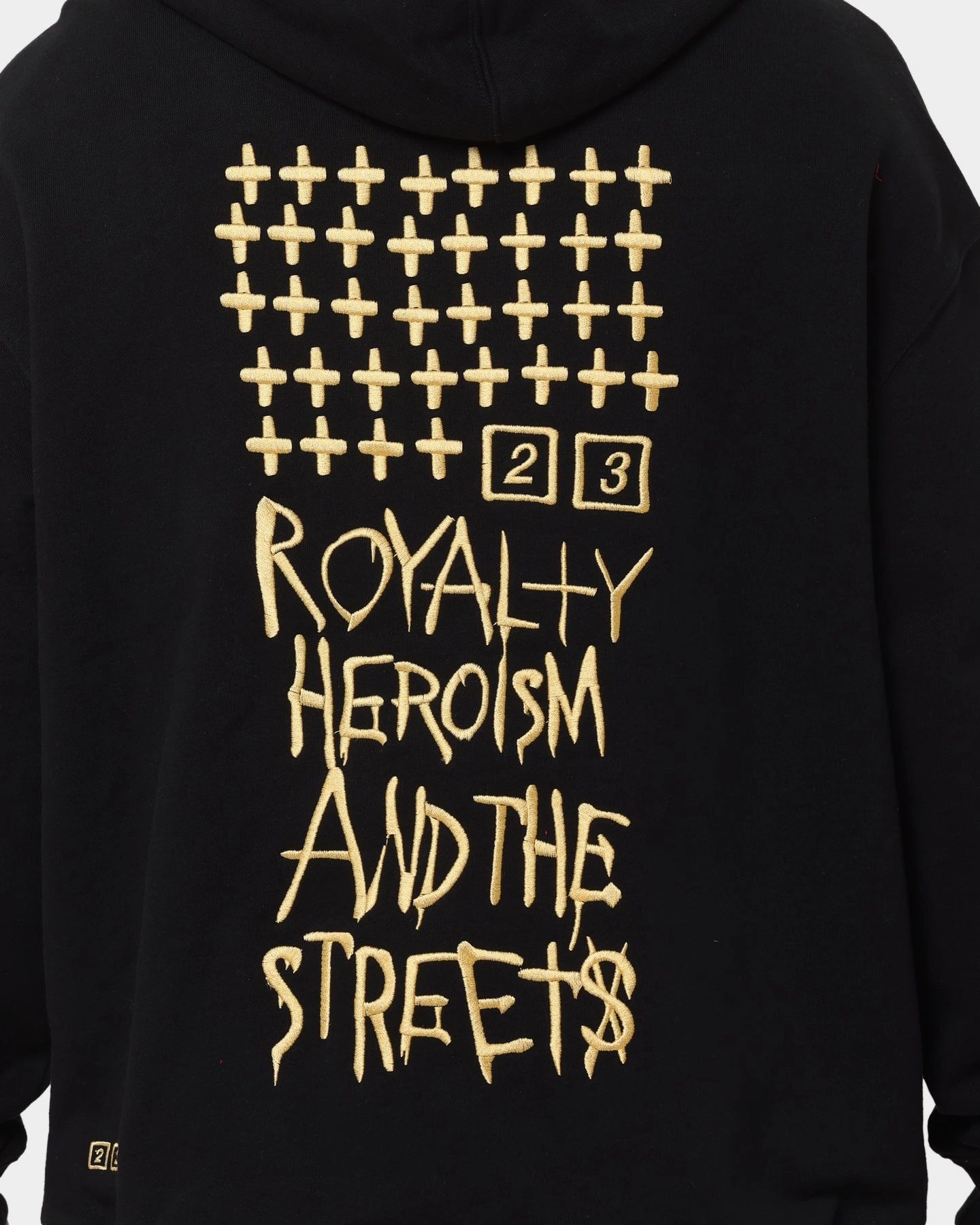 Ksubi 23 Biggie Hoodie Black Airtight Storage Compartment Convertible Sleeve Options