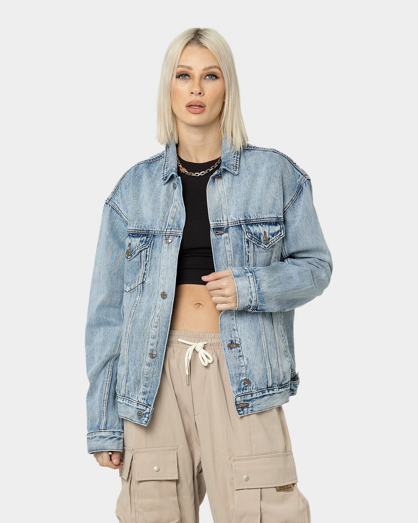 Compression Fold Design Double Layered Hood KSUBI Oh G 1999 Jacket Denim