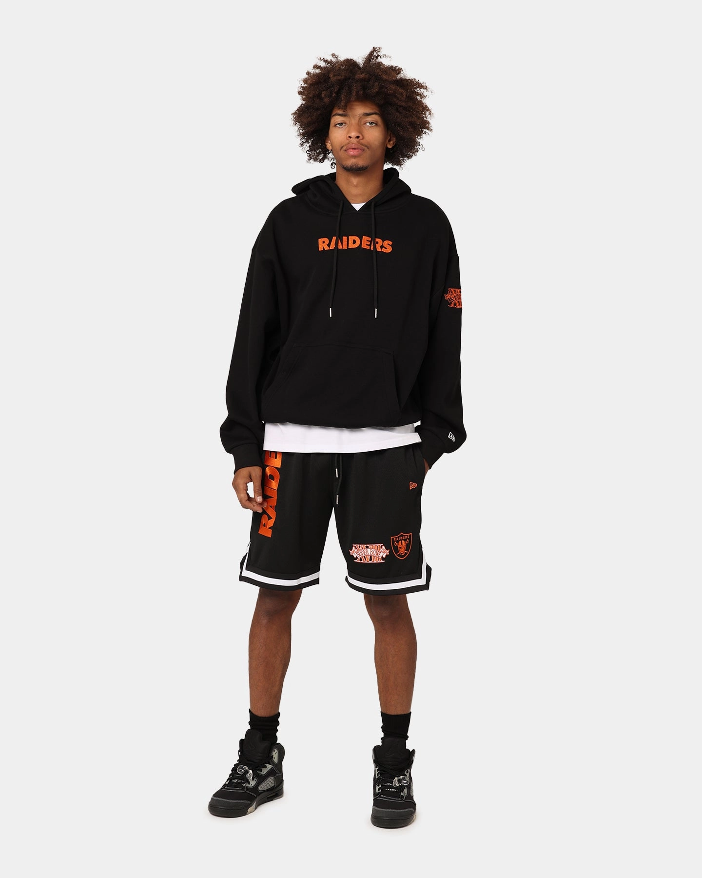 New Era Las Vegas Raiders 'Scary Nights' Oversized Hoodie Black/Orange Multipurpose Utility Slim Profile
