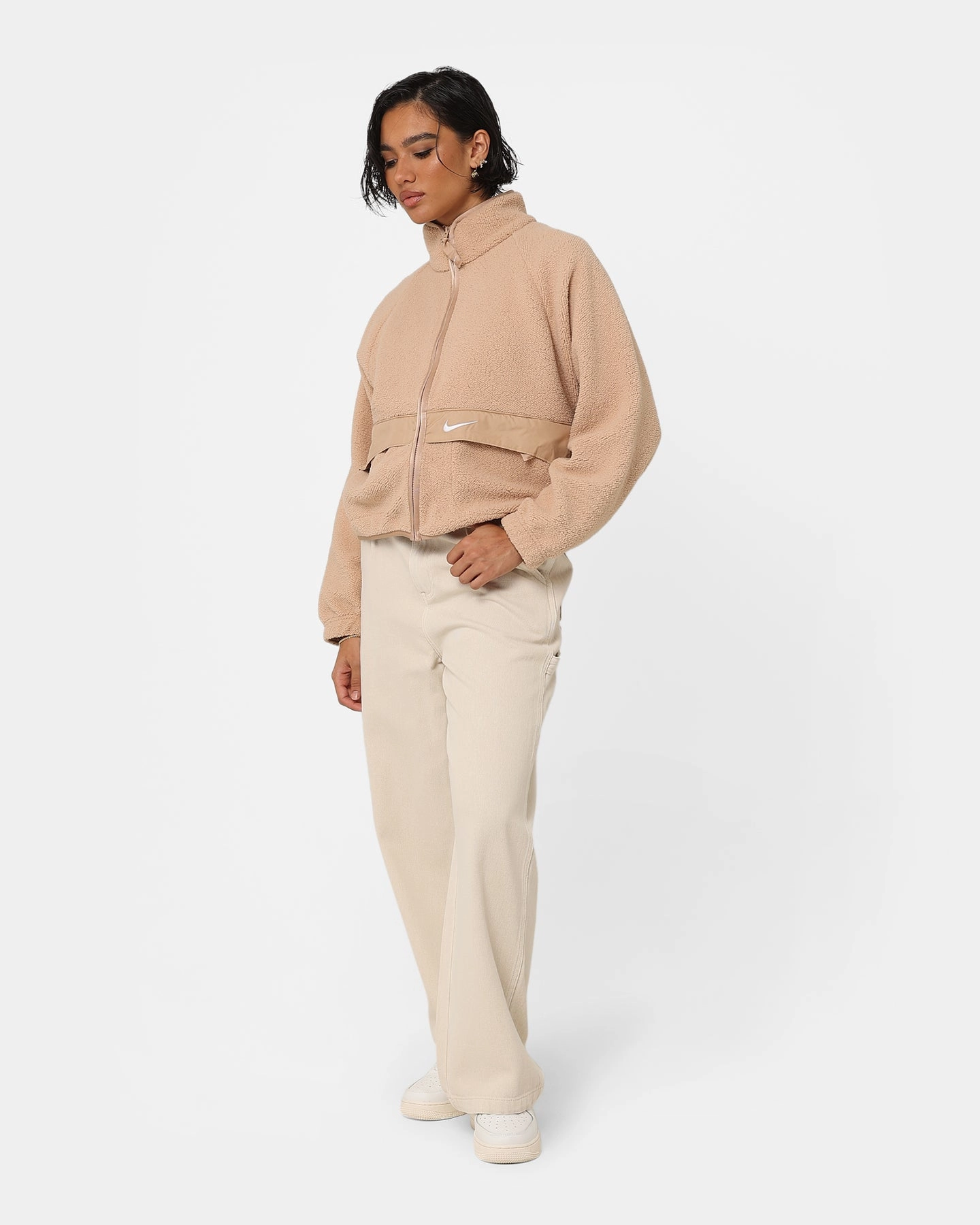 Nike Women's Sportswear Sherpa Jacket Hemp/Hemp/White Likelihood