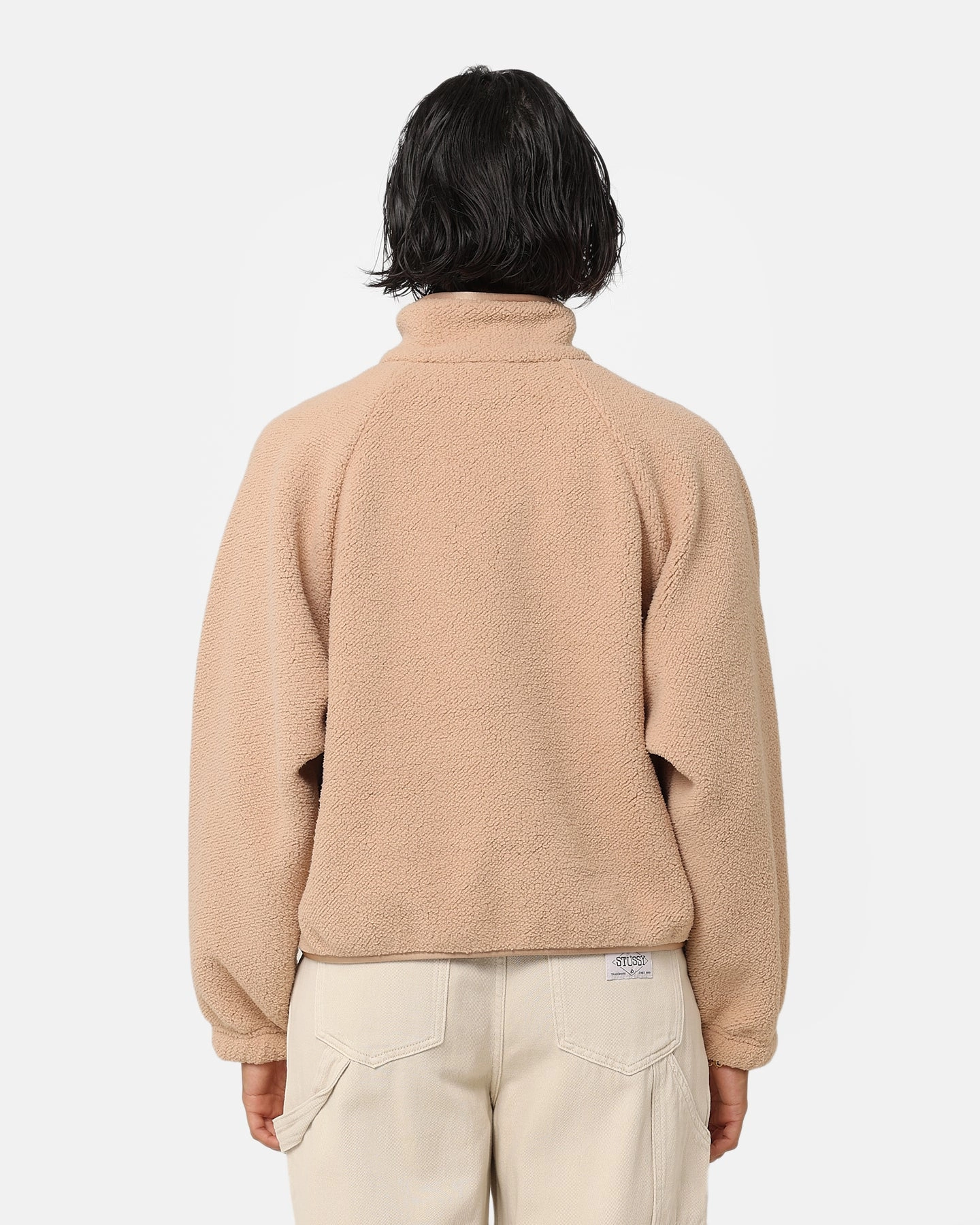 Anti Static Lining Nike Women's Sportswear Sherpa Jacket Hemp/Hemp/White