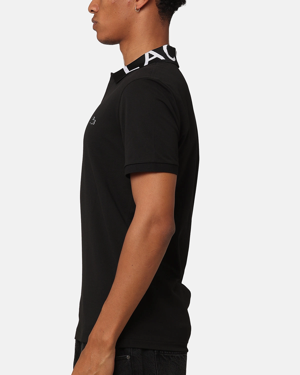 Lacoste Active Slim Fit Polo T-Shirt Black Stylish Comfort NonChafing Seam Placement