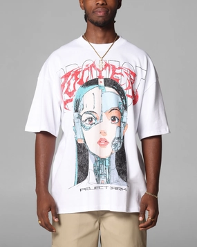 Loiter Cyber Geisha Vintage T-Shirt White Urban Smart Quick Dry Fabric