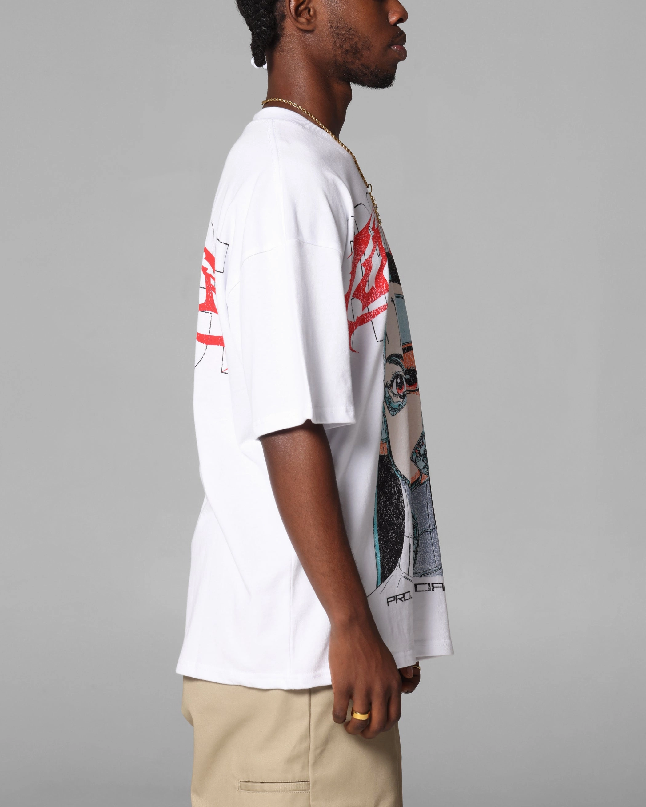 Breathable Look Soft & Smooth Loiter Cyber Geisha Vintage T-Shirt White