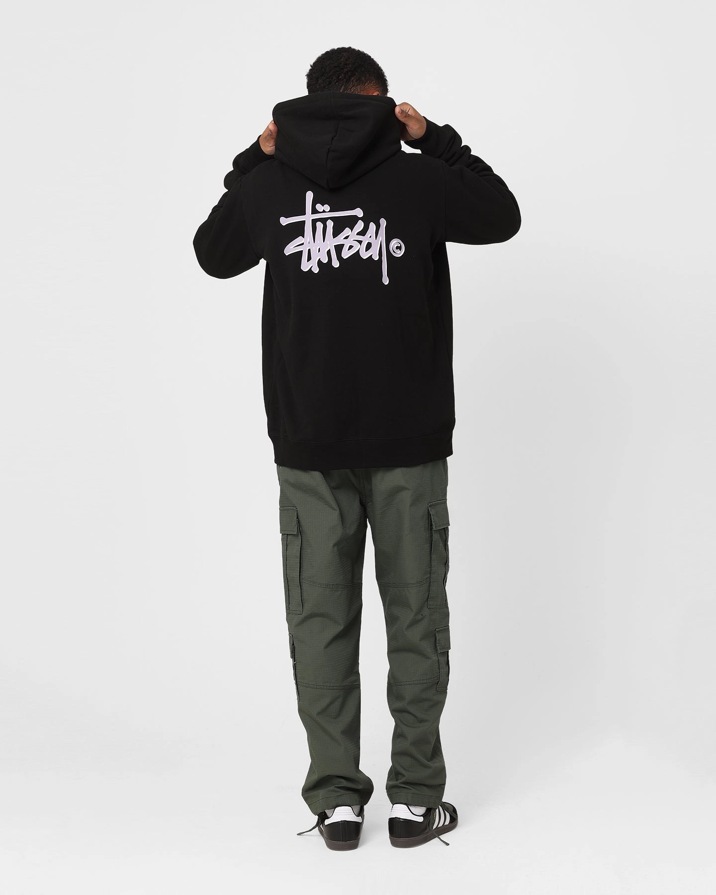 Hope Protective Outerwear Stussy Shadow Graffiti Zip Hoodie Black