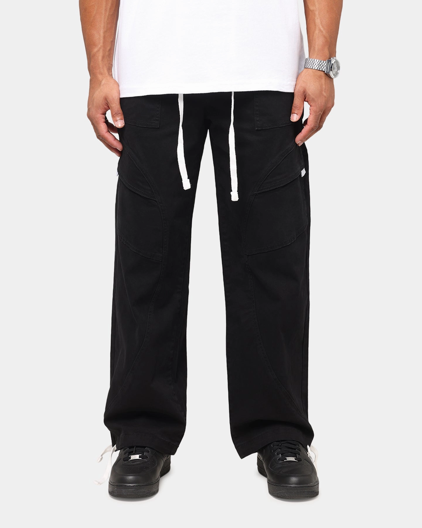 Saint Morta Aera Baggy Cargo Pants Vintage Black SecureClosures Perfect Design