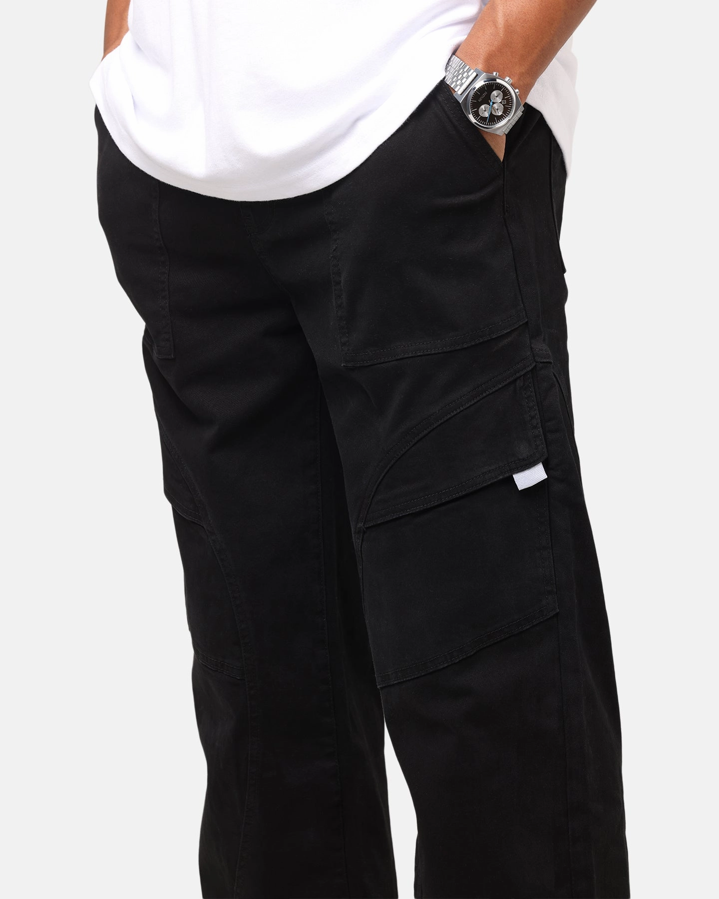 Saint Morta Aera Baggy Cargo Pants Vintage Black Outdoor Ready Breathable wear