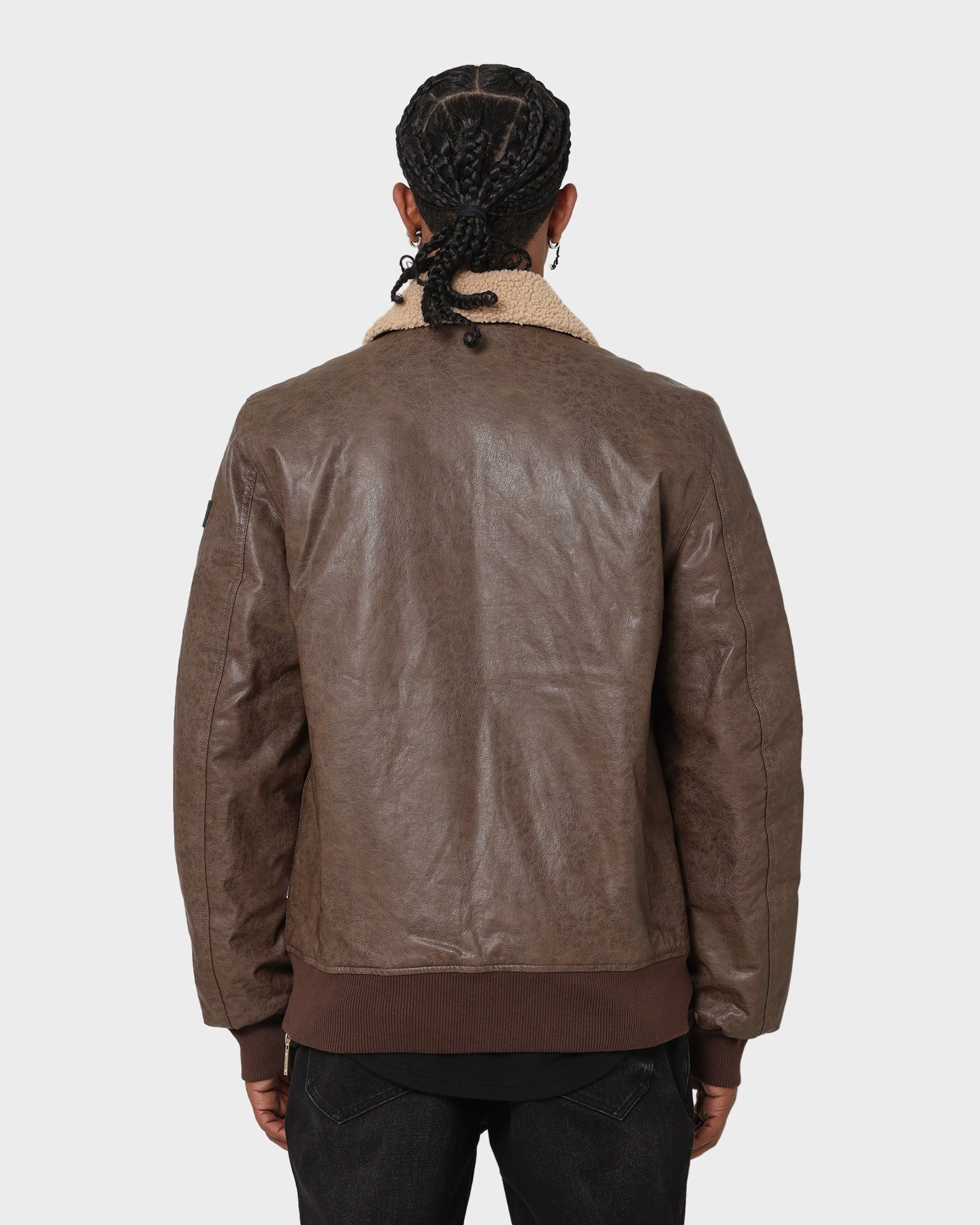 Carr?? Aviateur Leather Bomber Jacket Stone/Black Discount Sustainable
