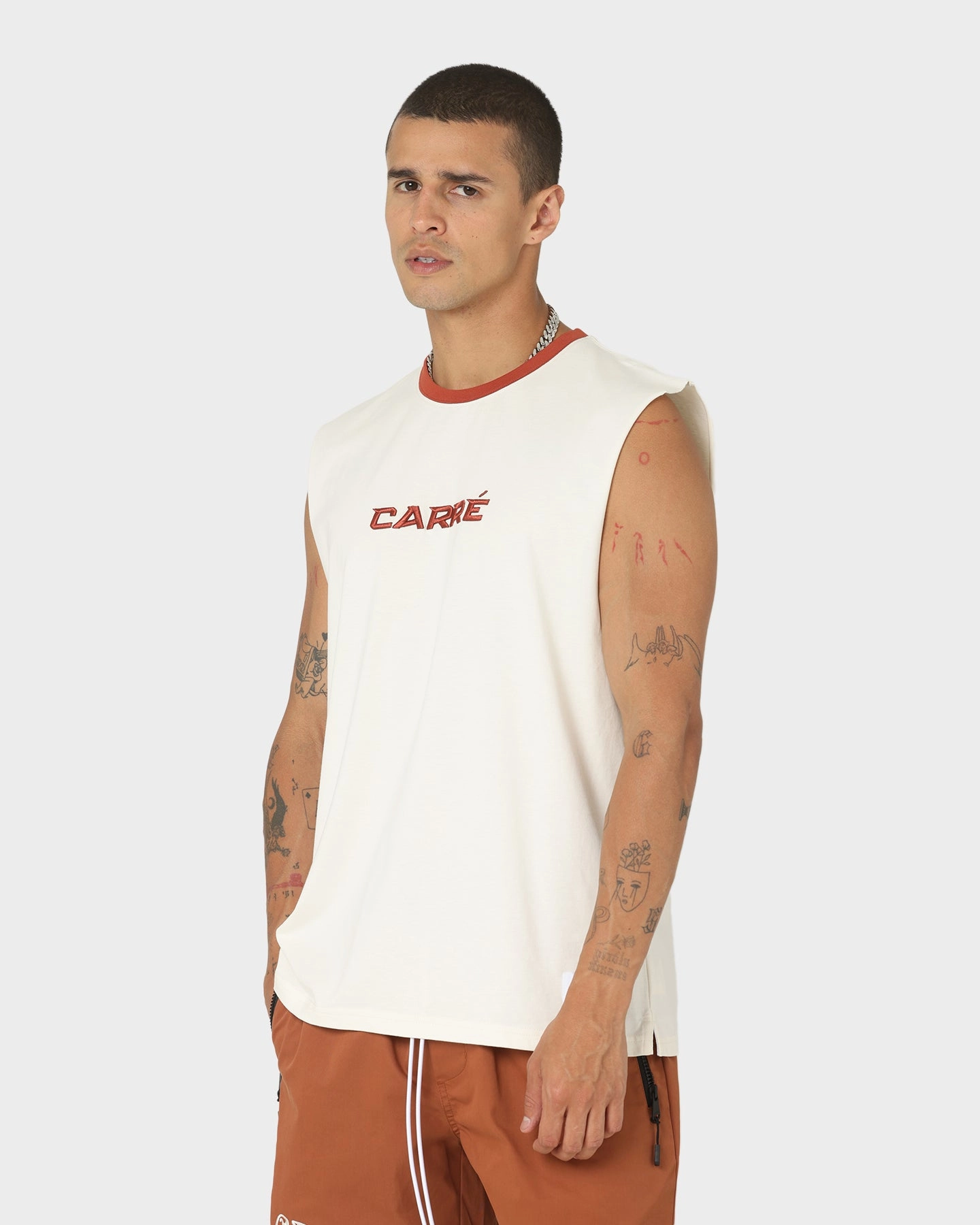 Carre Tutech Muscle T-Shirt Off White Trendy Layering