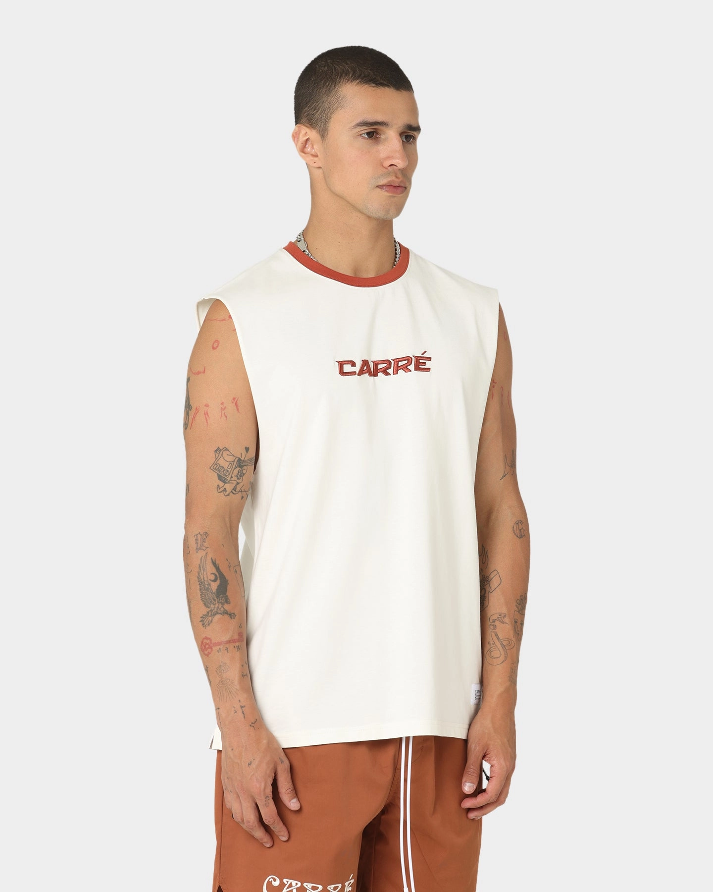 Weekend Comfort EcoFriendly Dye Carre Tutech Muscle T-Shirt Off White