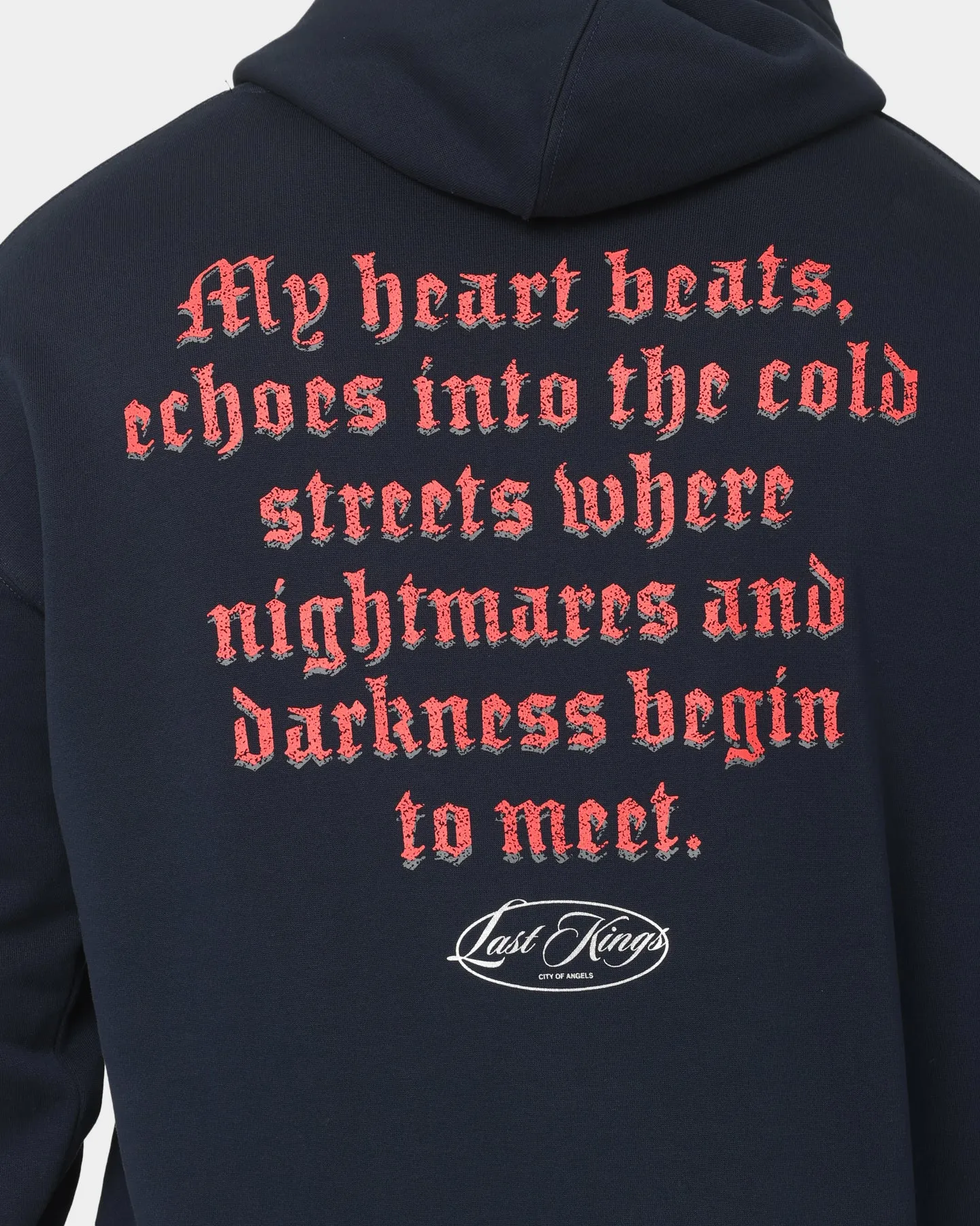 Last Kings Darkness Hoodie Navy QuickDryFabric suitable for offline stores