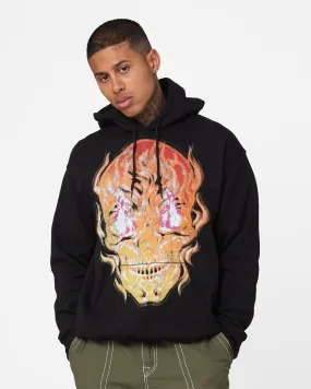 Last Kings Fiery Skull Hoodie Black Compressed Packaging LowProfileLogo