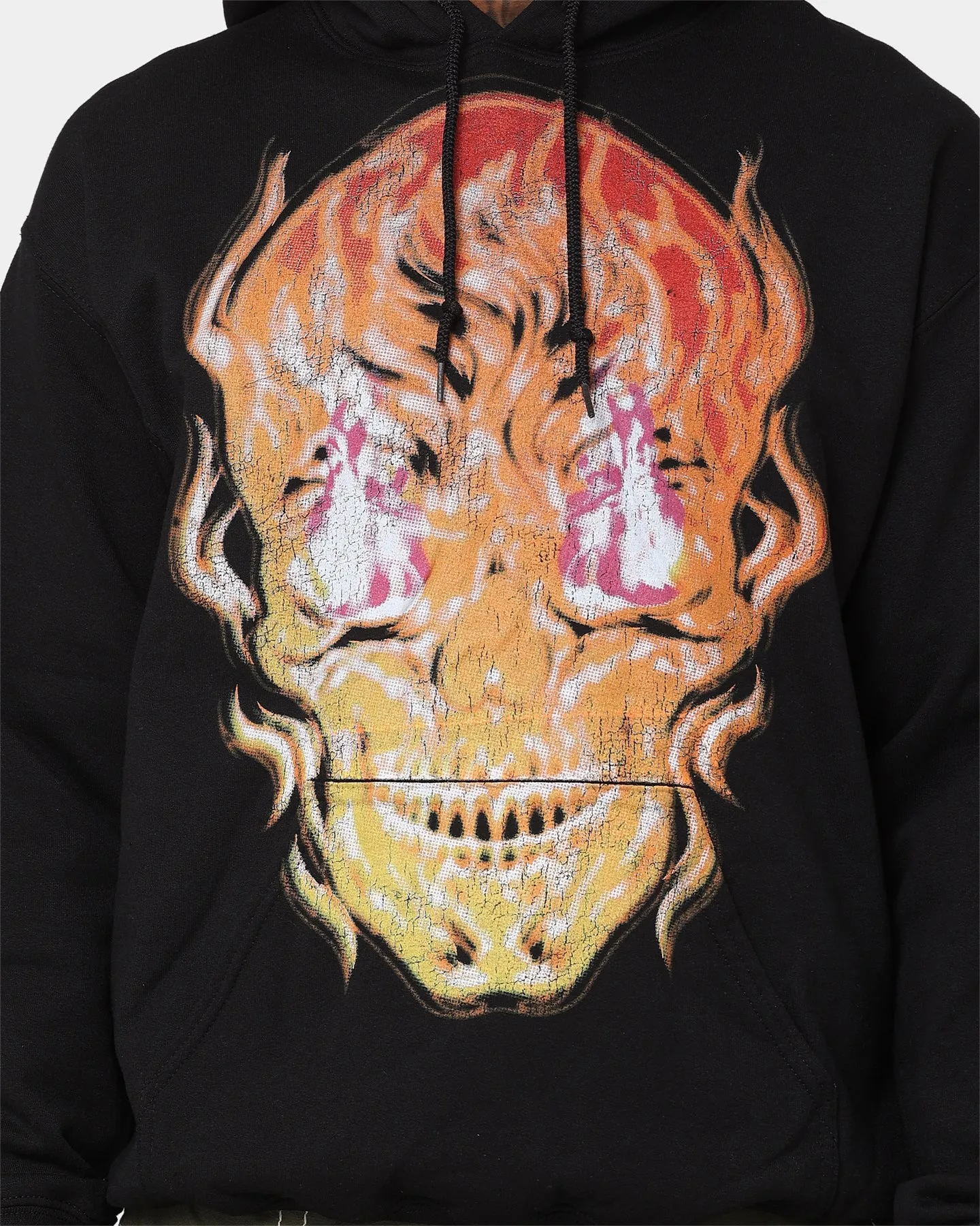 Hope Last Kings Fiery Skull Hoodie Black