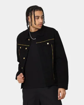 Last Kings Piping Denim Jacket Black Denim Prize OversizedFit