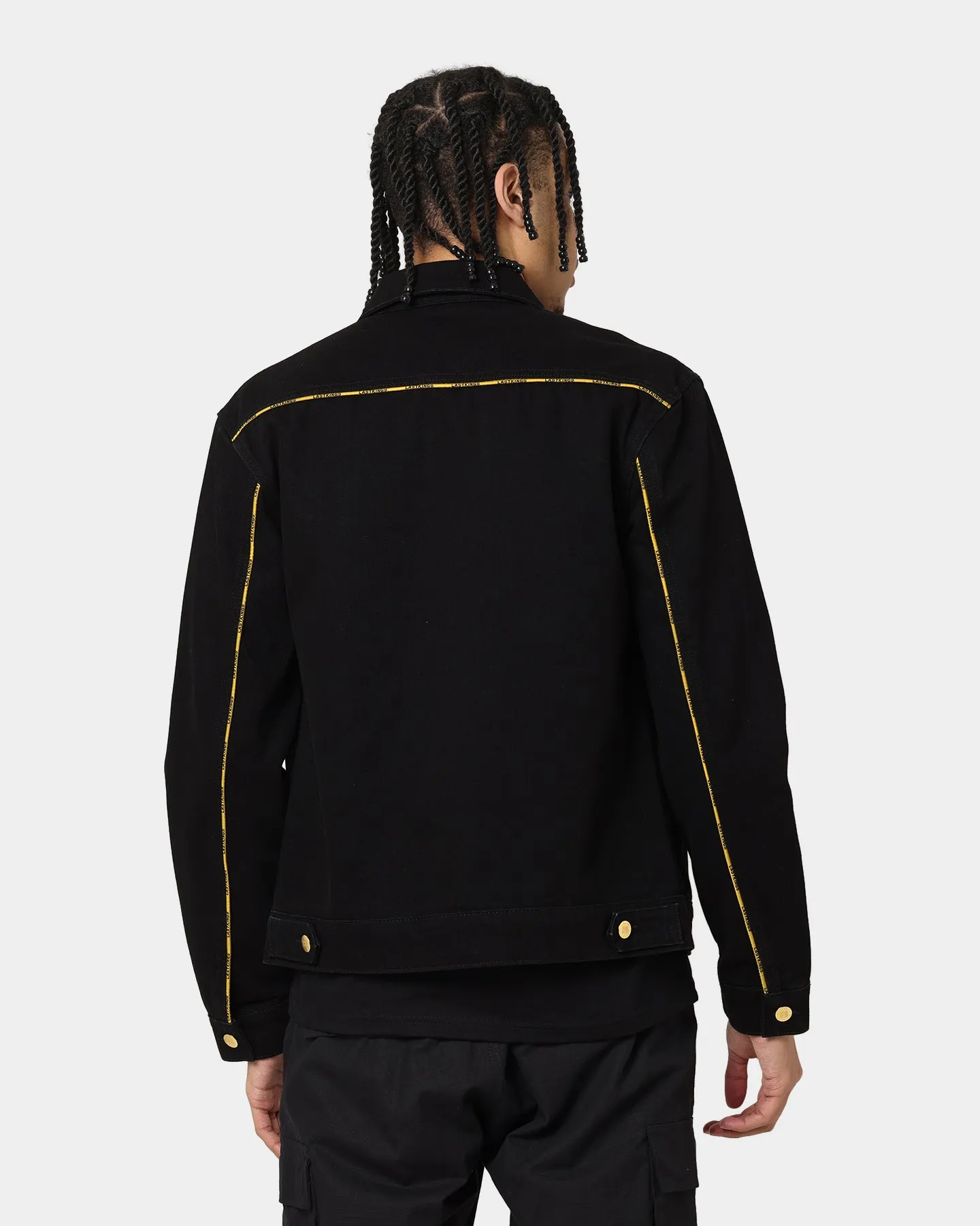 hunting Layered Protection Last Kings Piping Denim Jacket Black Denim