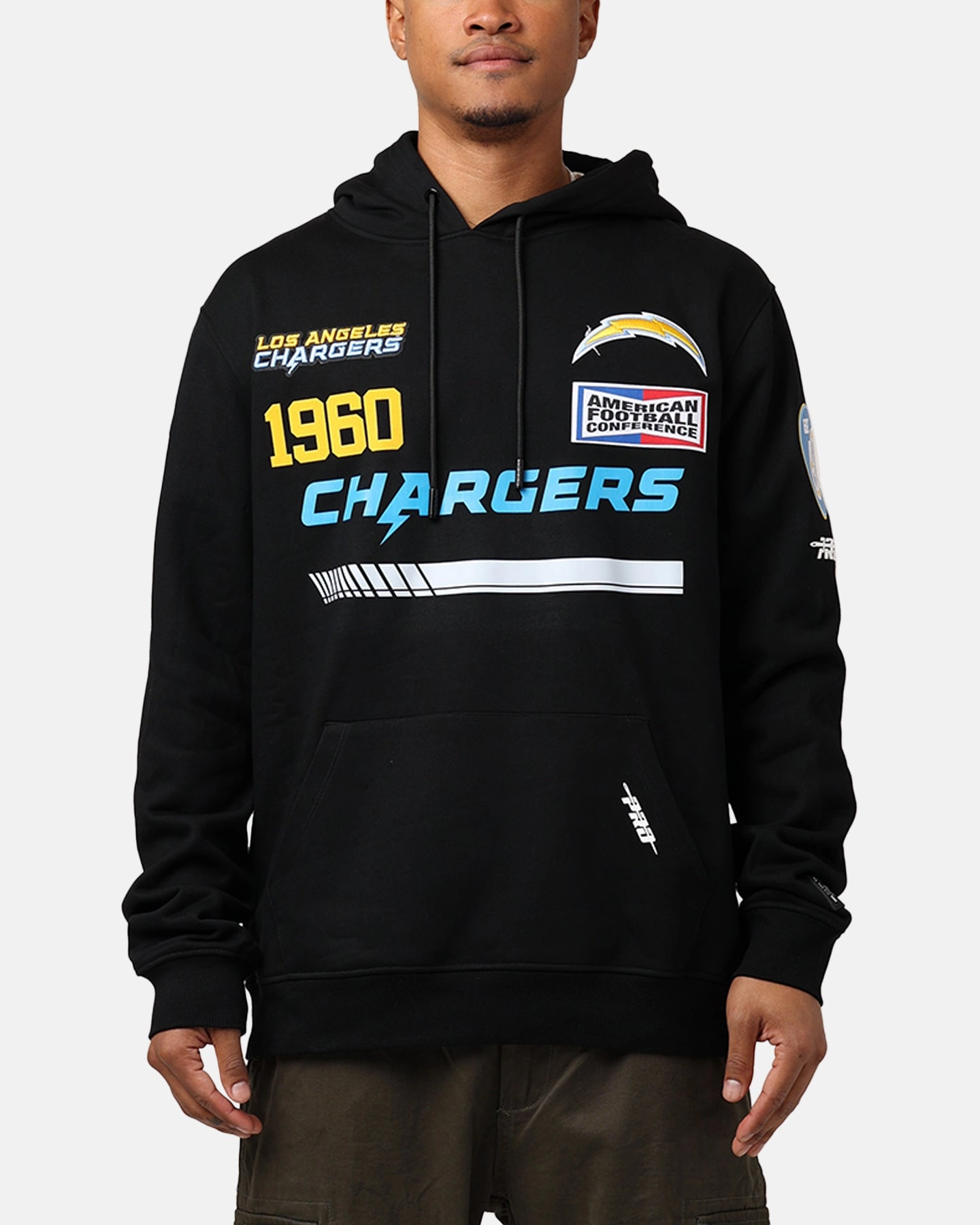 Pro Standard Los Angeles Chargers Fast Lane Hoodie Black Denim