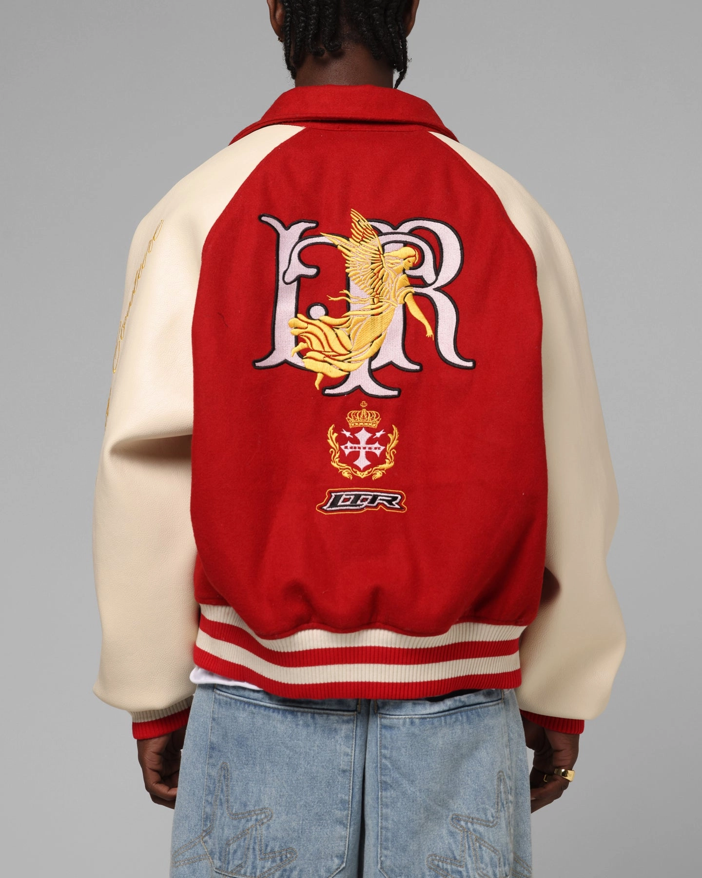 Prevent Loiter Heaven Varsity Jacket Red/Off White