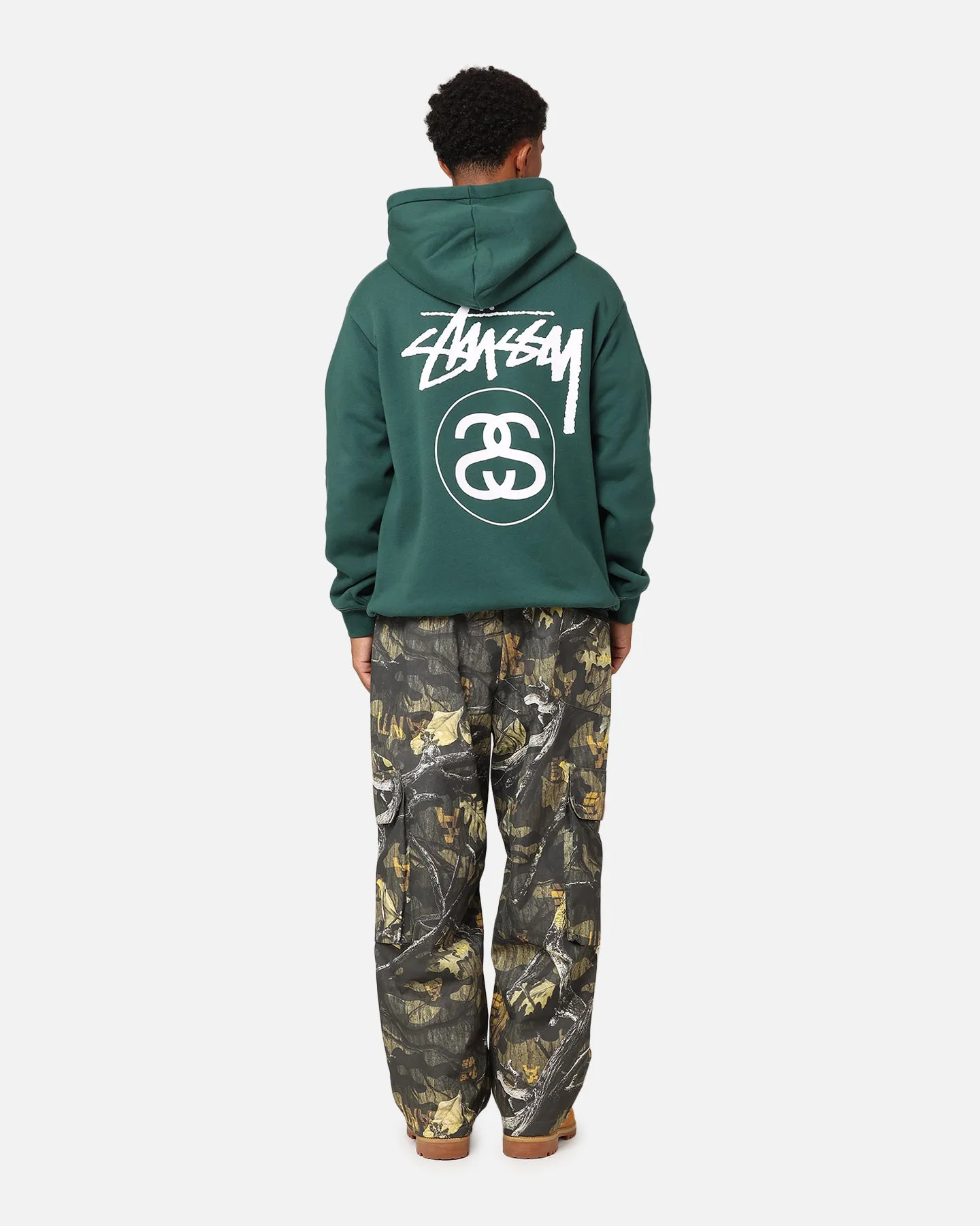 Compact Packability Stussy SS Link Fleece Hoodie Forest
