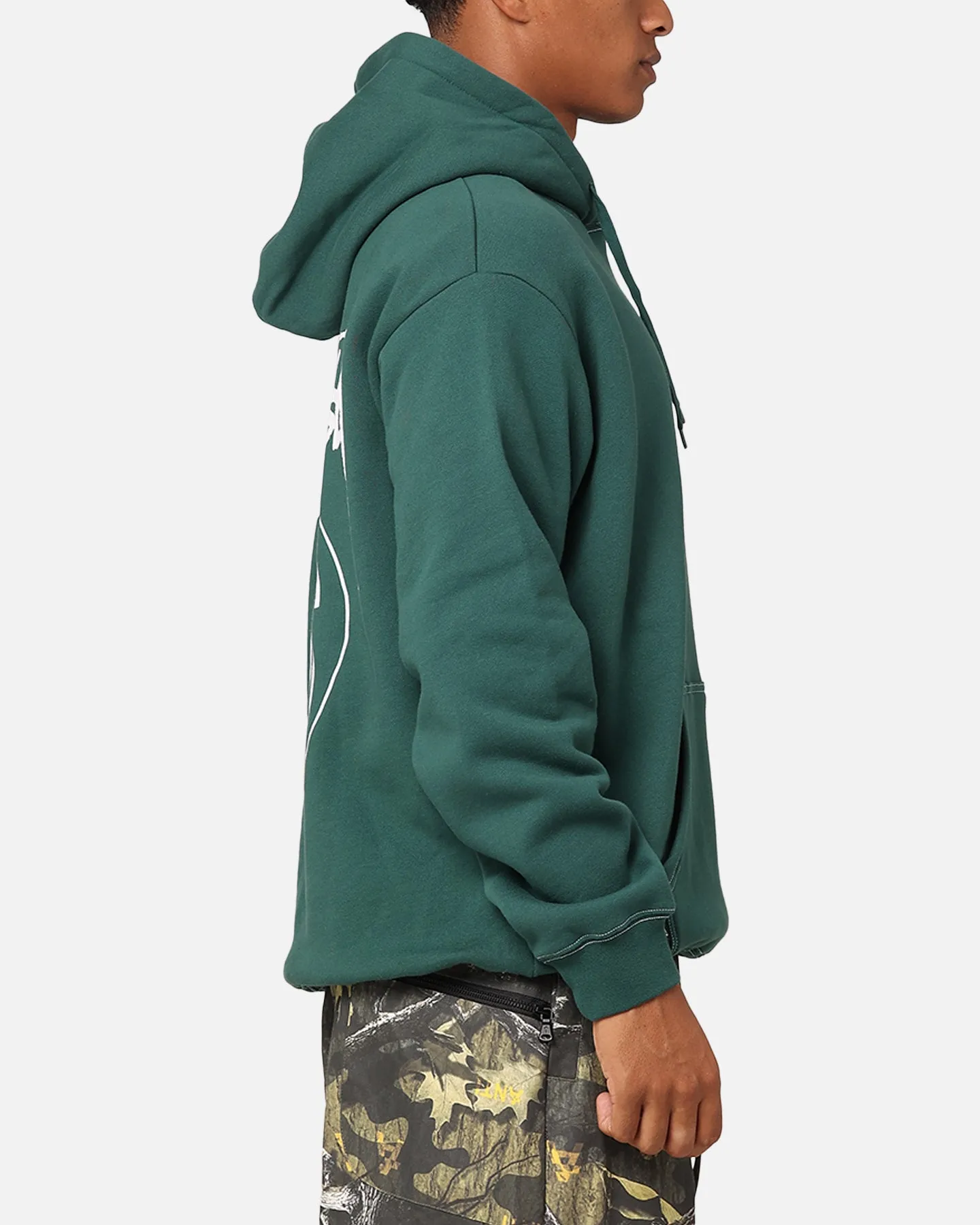 Stussy SS Link Fleece Hoodie Forest Long-sleeved brand - new
