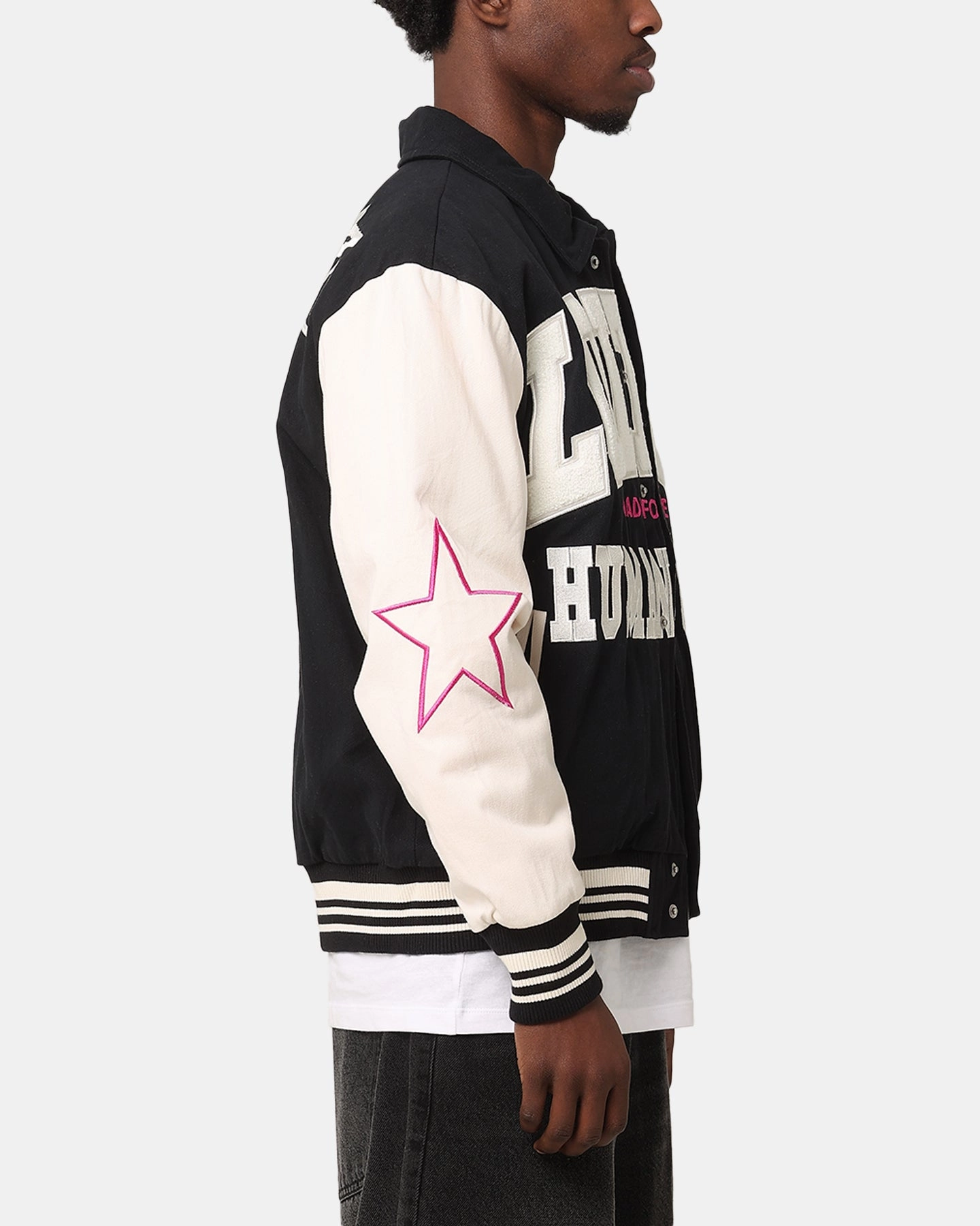 Loiter Vice City Varsity Jacket Black Indoor Use
