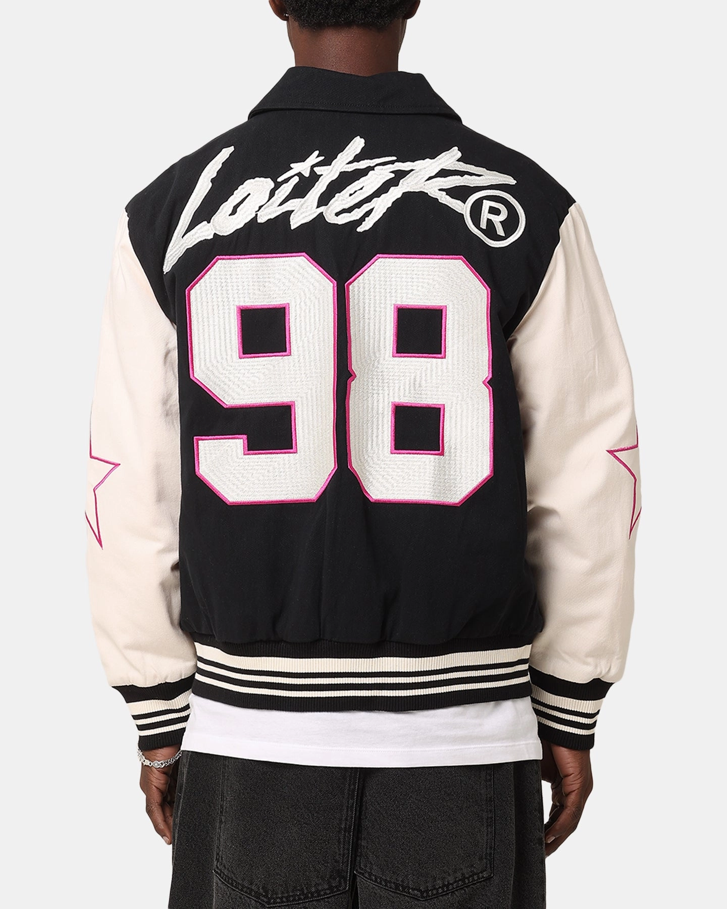 Loiter Vice City Varsity Jacket Black Durable Shield