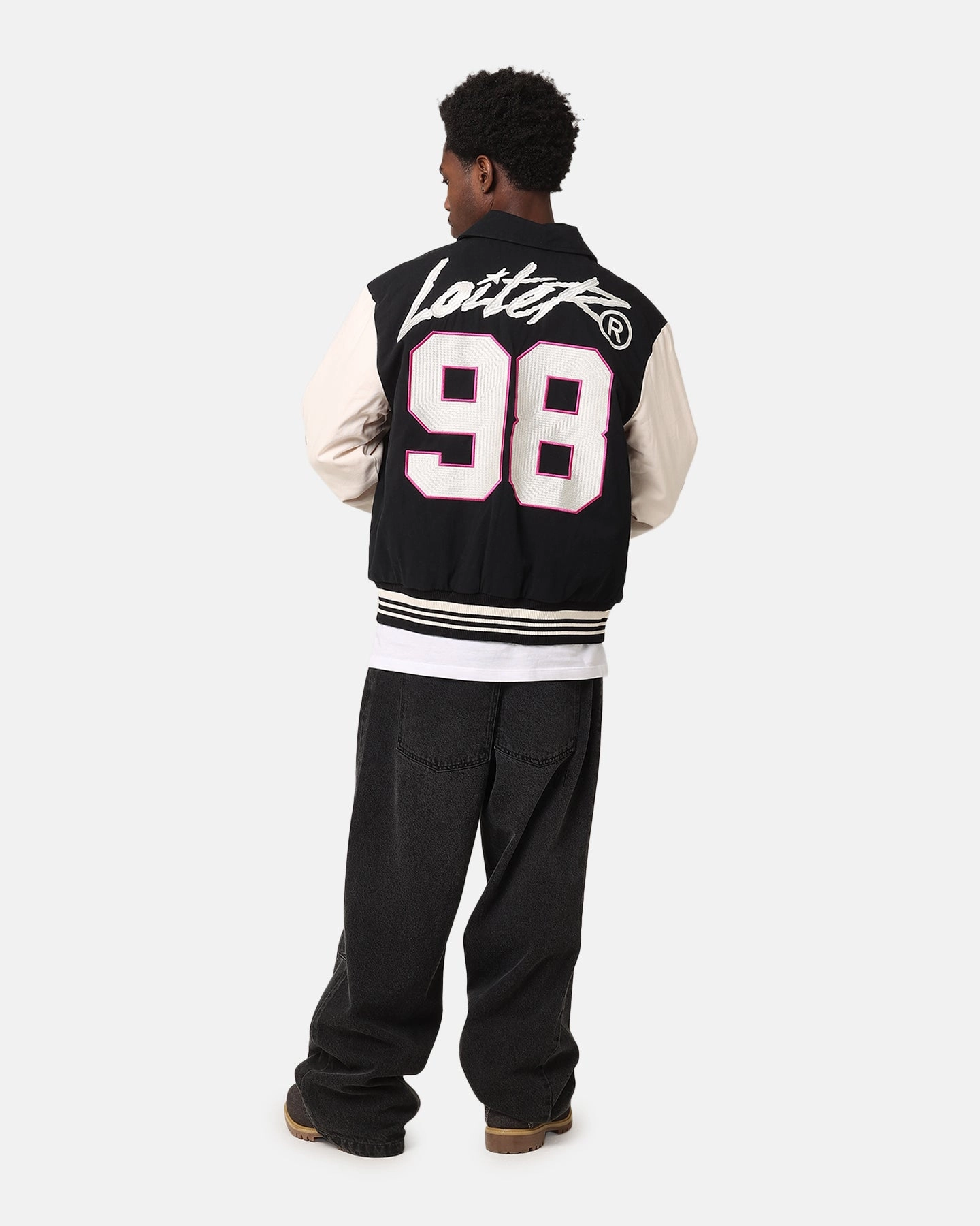 Loiter Vice City Varsity Jacket Black Develop