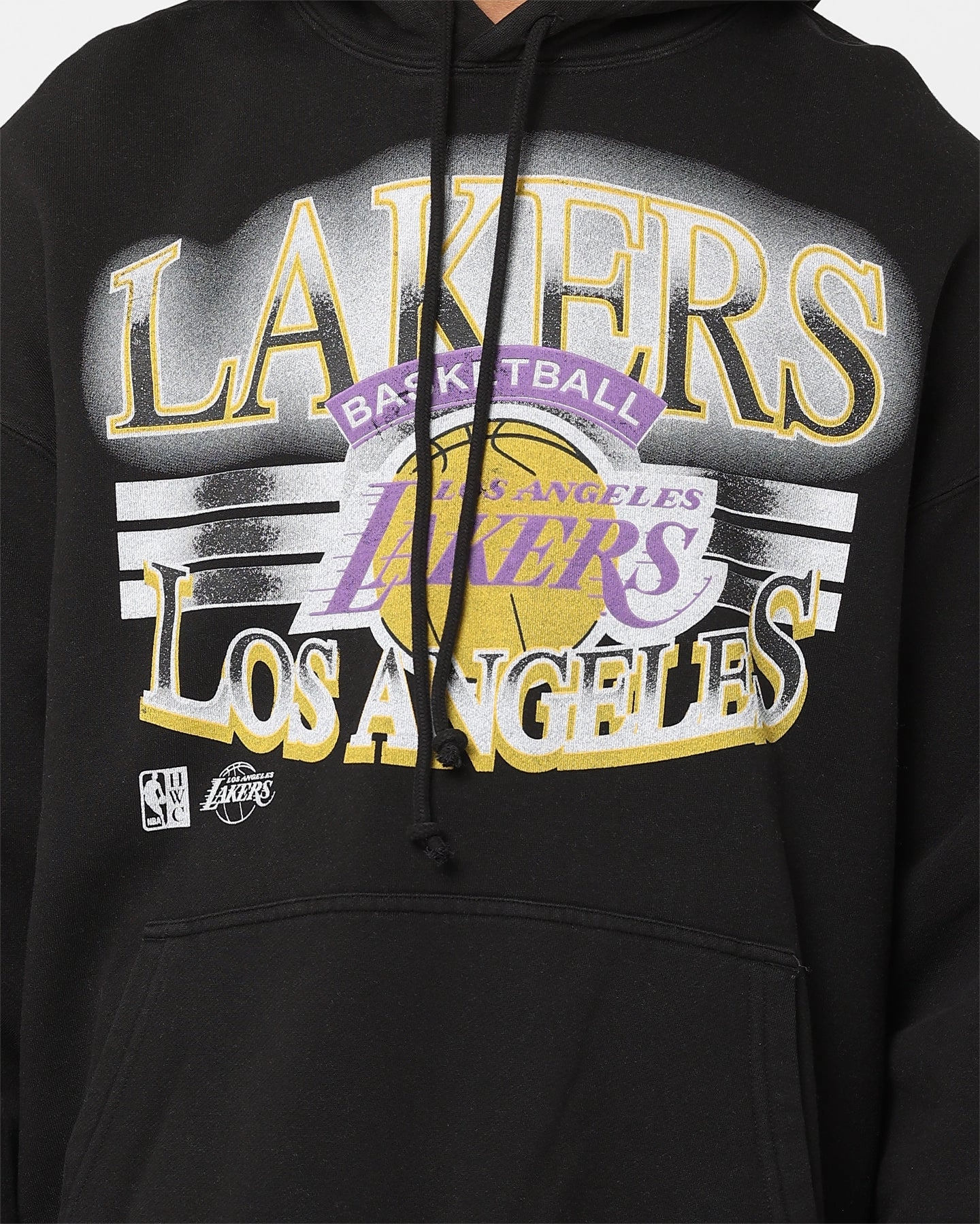 holiday Enable Mitchell & Ness Los Angeles Lakers Glow Arch Hoodie Faded Black