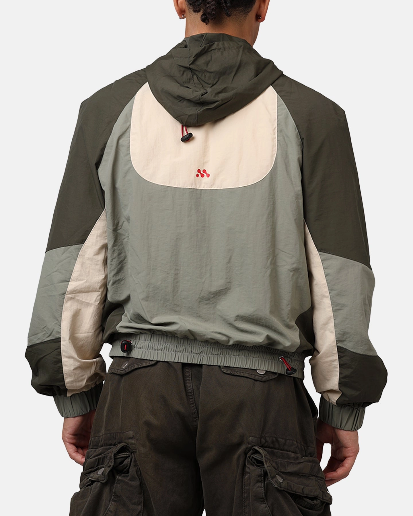 MNML Active Windbreaker Jacket Olive Low Profile Fasteners