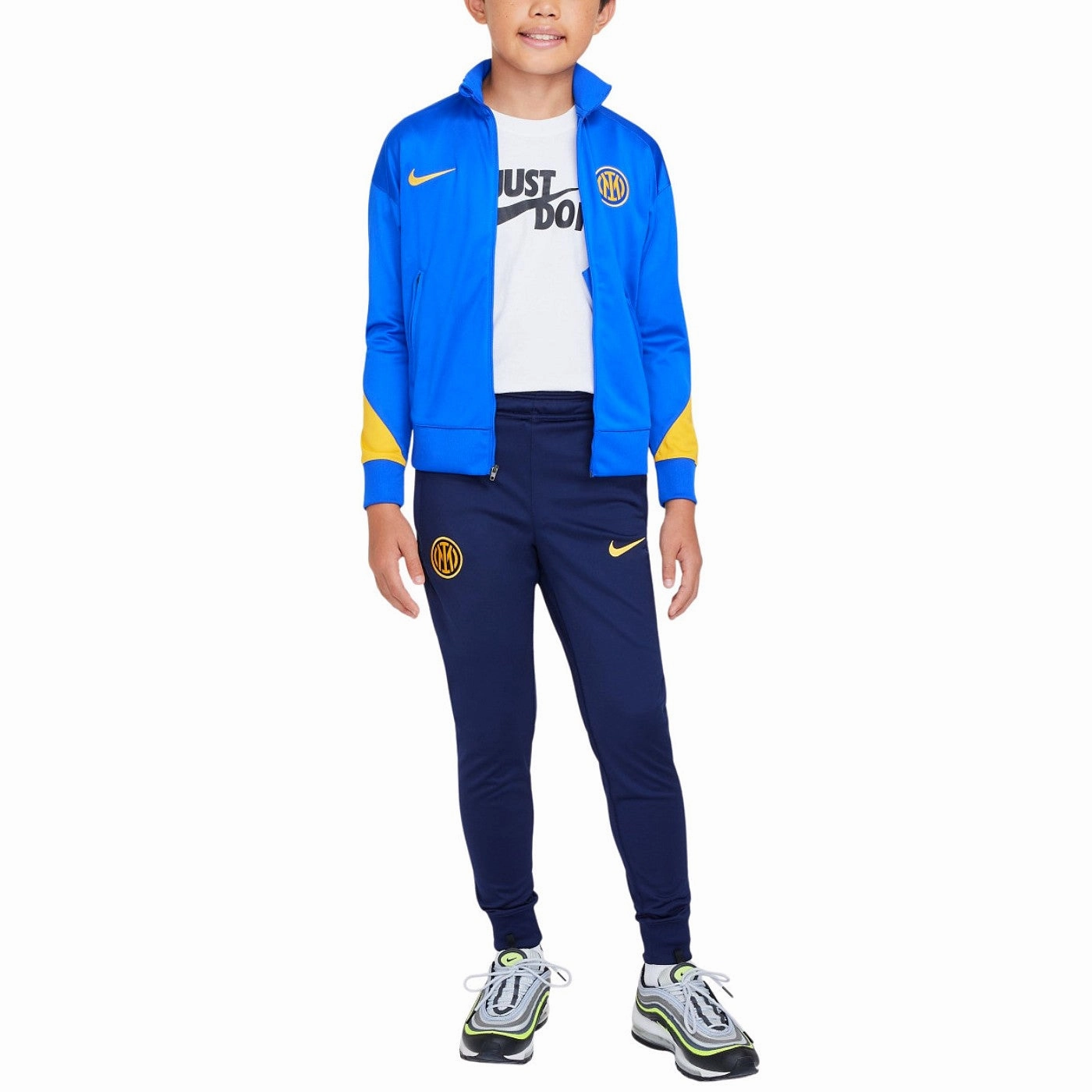 Kids - Inter Milan training presentation Soccer tracksuit 2025 - Nike VentilatedMeshPanels foam