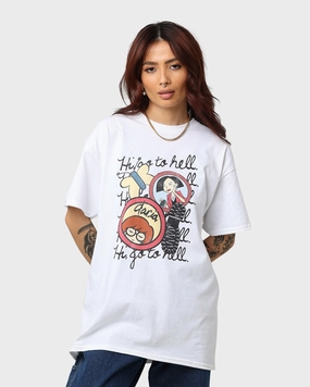 American Thift X Daria Go To Hell T-Shirt White Cozy and Fashionable