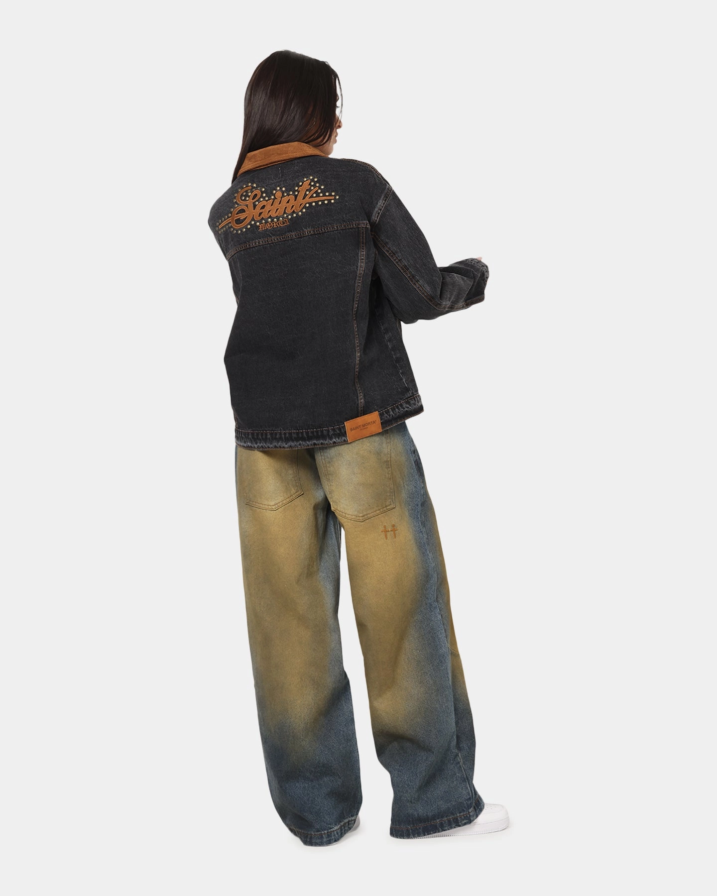 Saint Morta Rodeo Drive Denim Jacket Black Shadow Valentine's Day Heat Retention