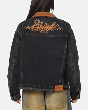 Saint Morta Rodeo Drive Denim Jacket Black Shadow Opportunity Sports Jacket