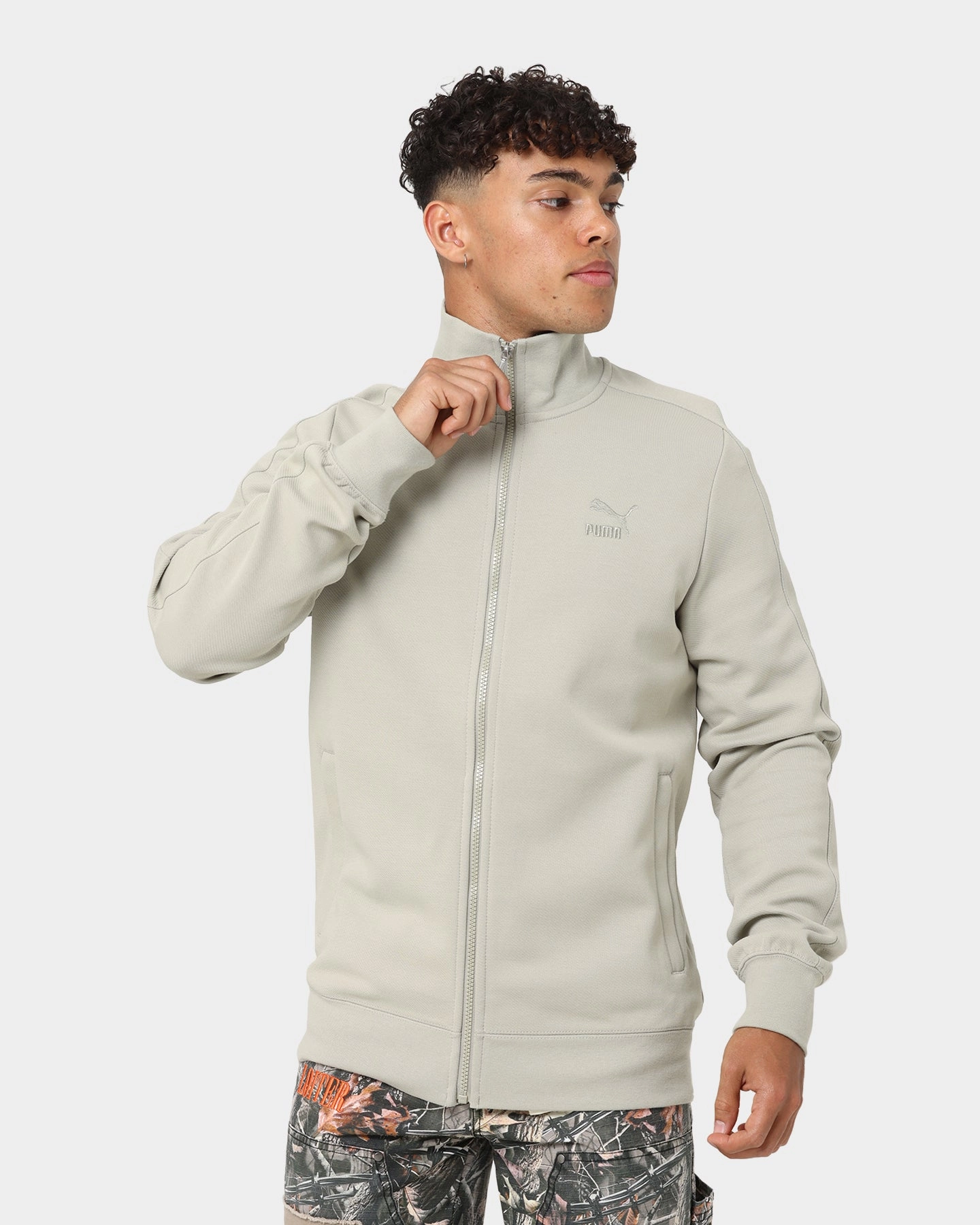 cyclist Puma T7 Track Jacket Pebble Grey